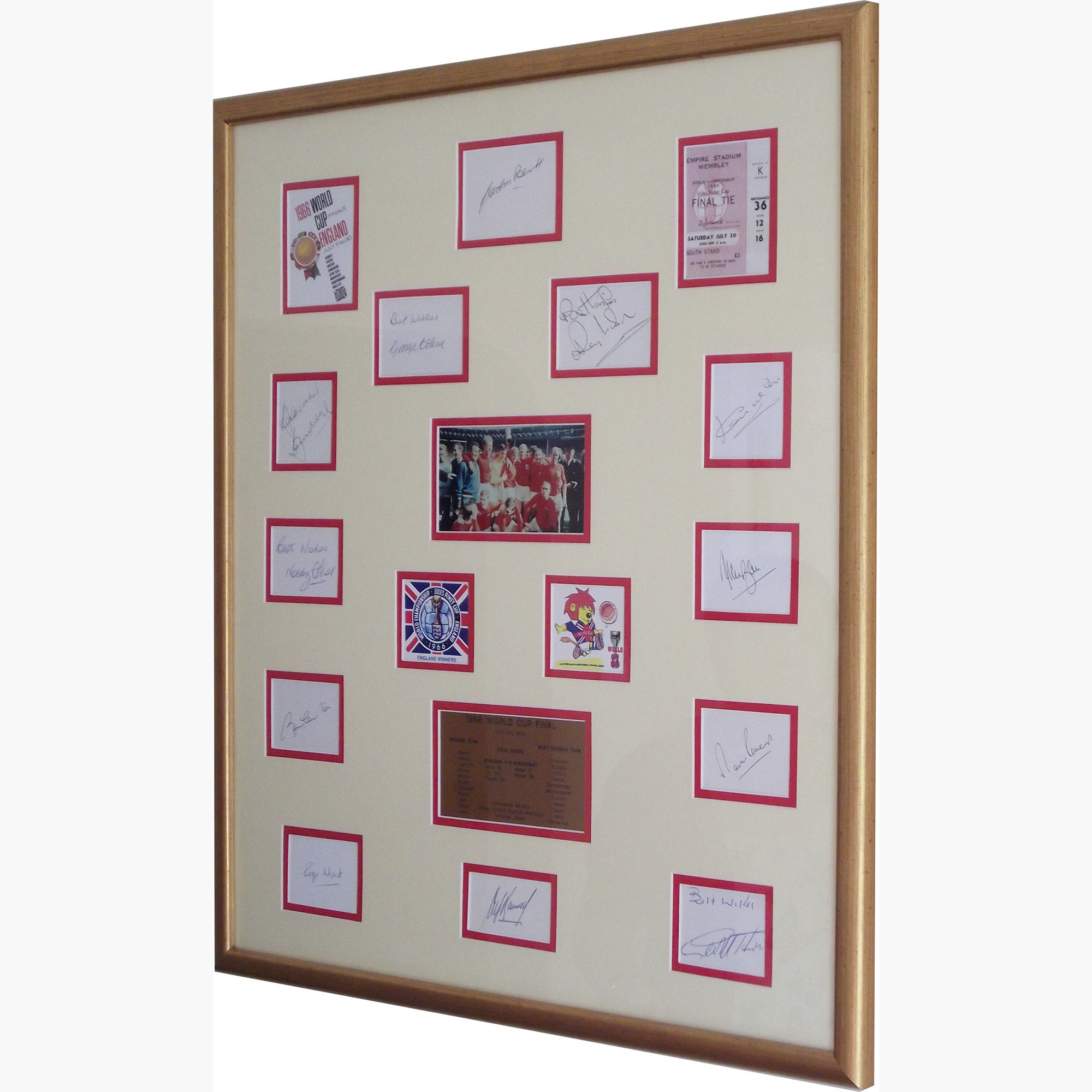 England 1966 World Cup Team Signed Display – Full Squad & Sir Alf Ramsey