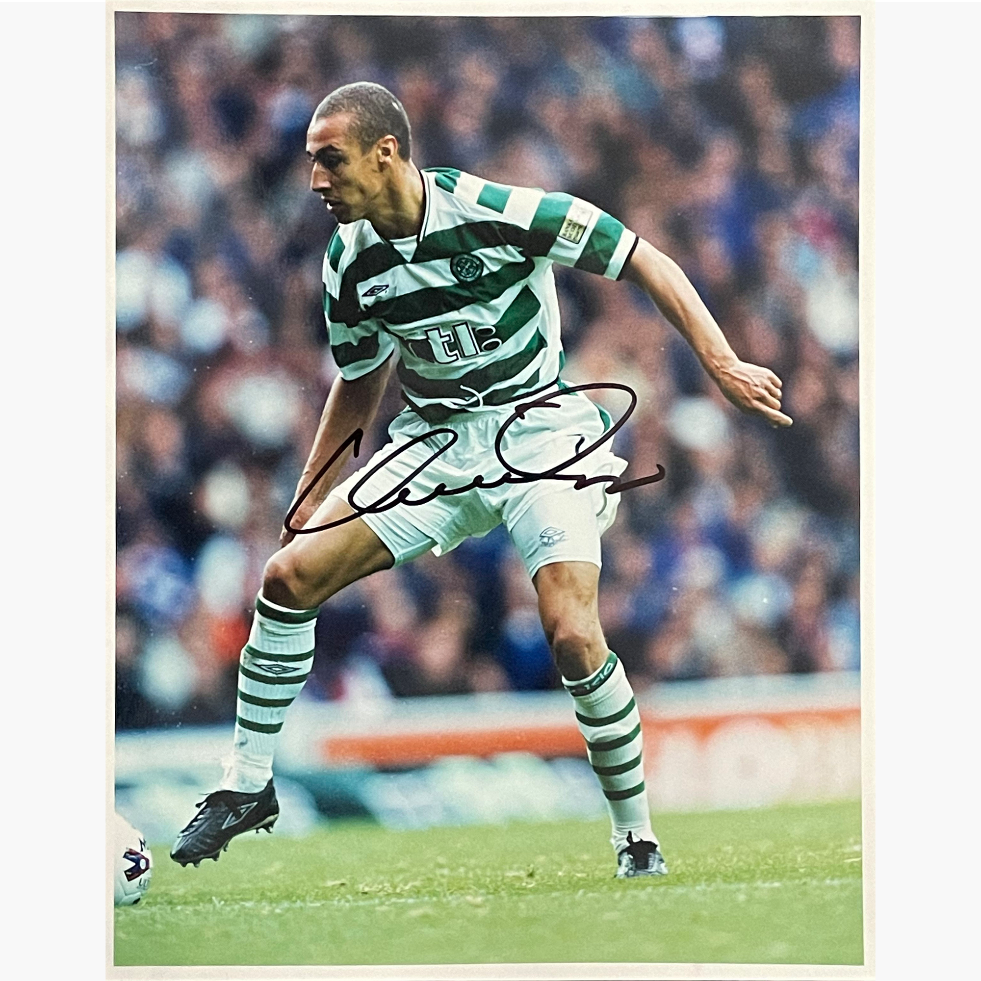 Henrik Larsson – Signed 25.5cm x 20cm Colour Action Photo