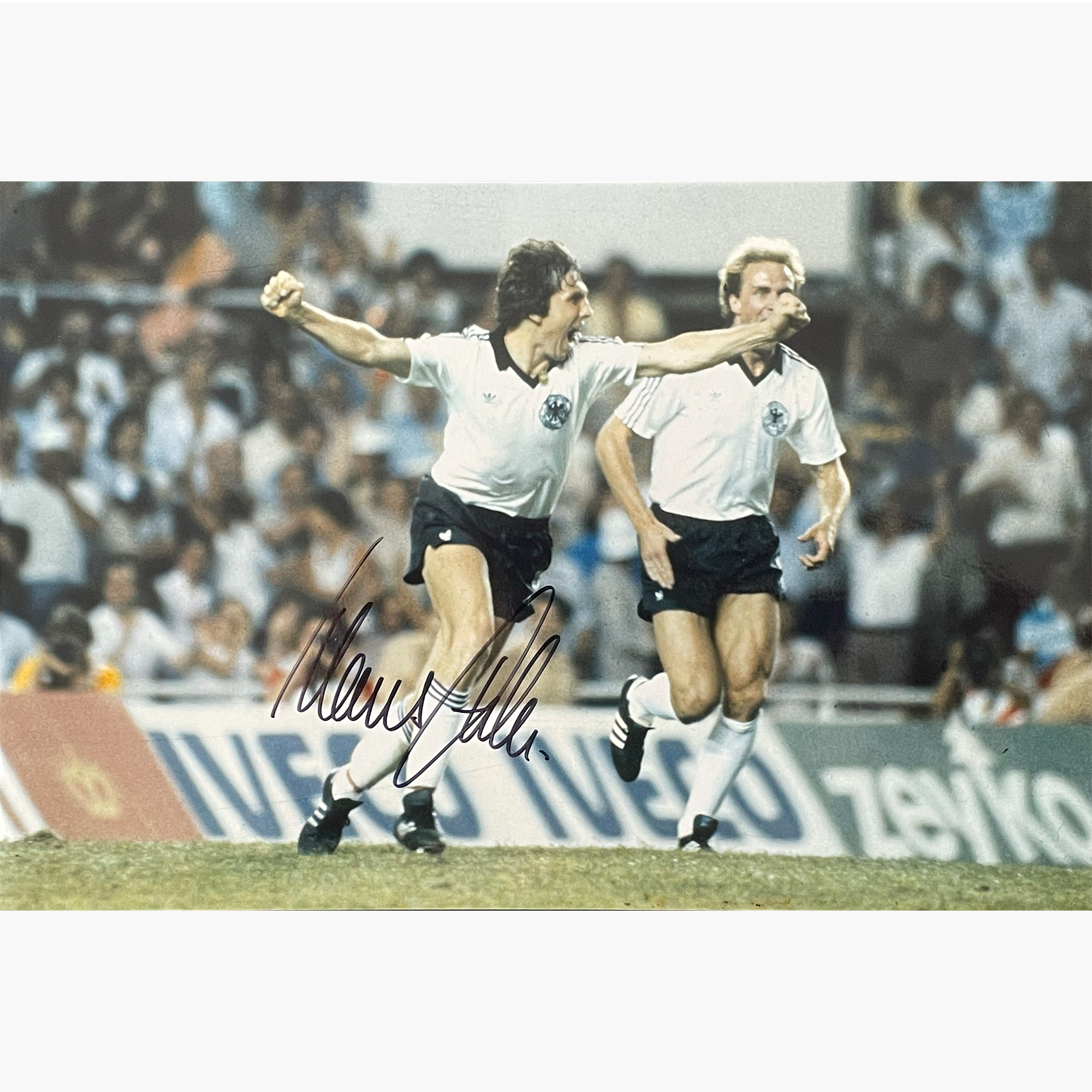 Klaus Fischer – Signed 30cm x 20cm Colour Action Photo