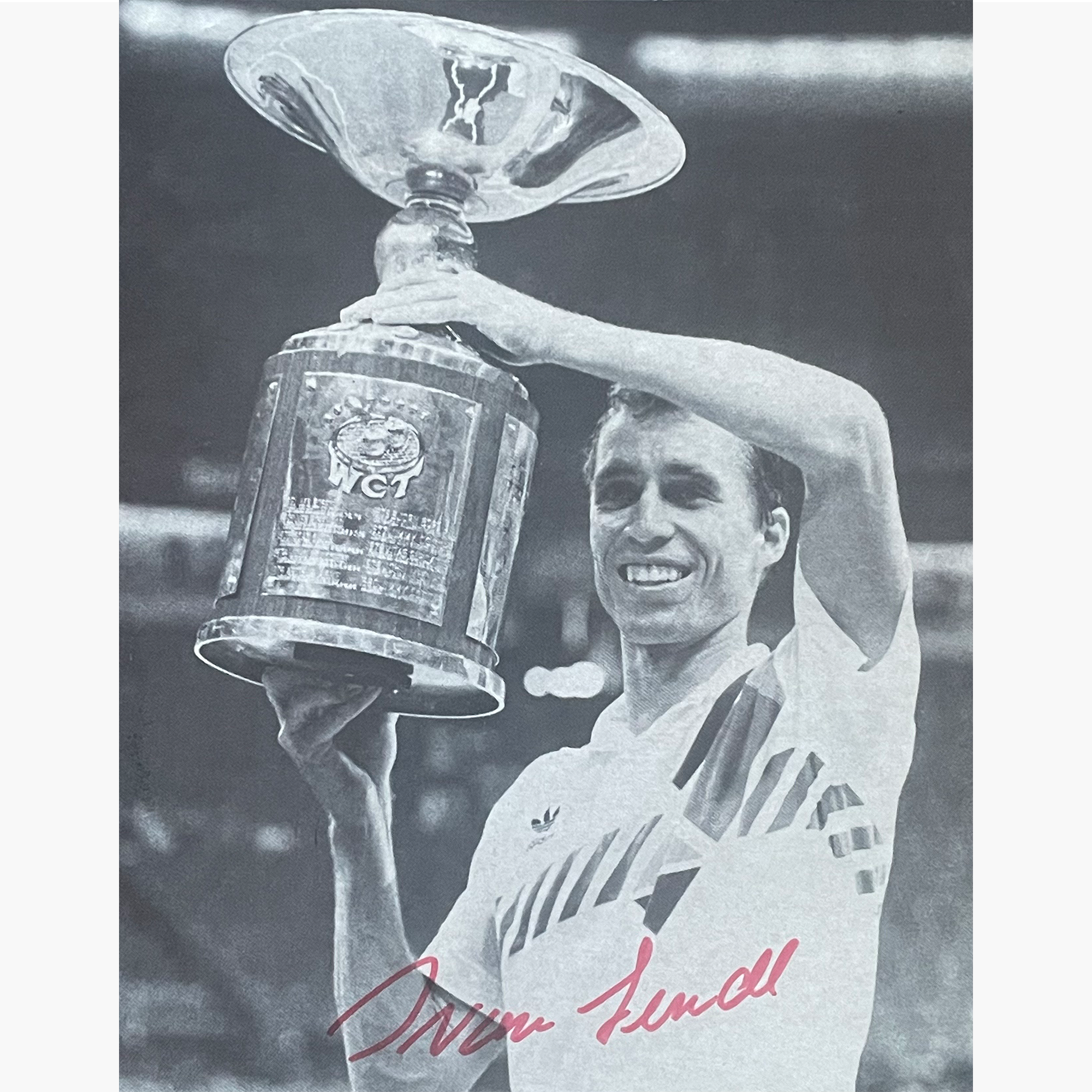 Ivan Lendl - Signed 17.7cm x 14.2cm Black & White Magazine Picture