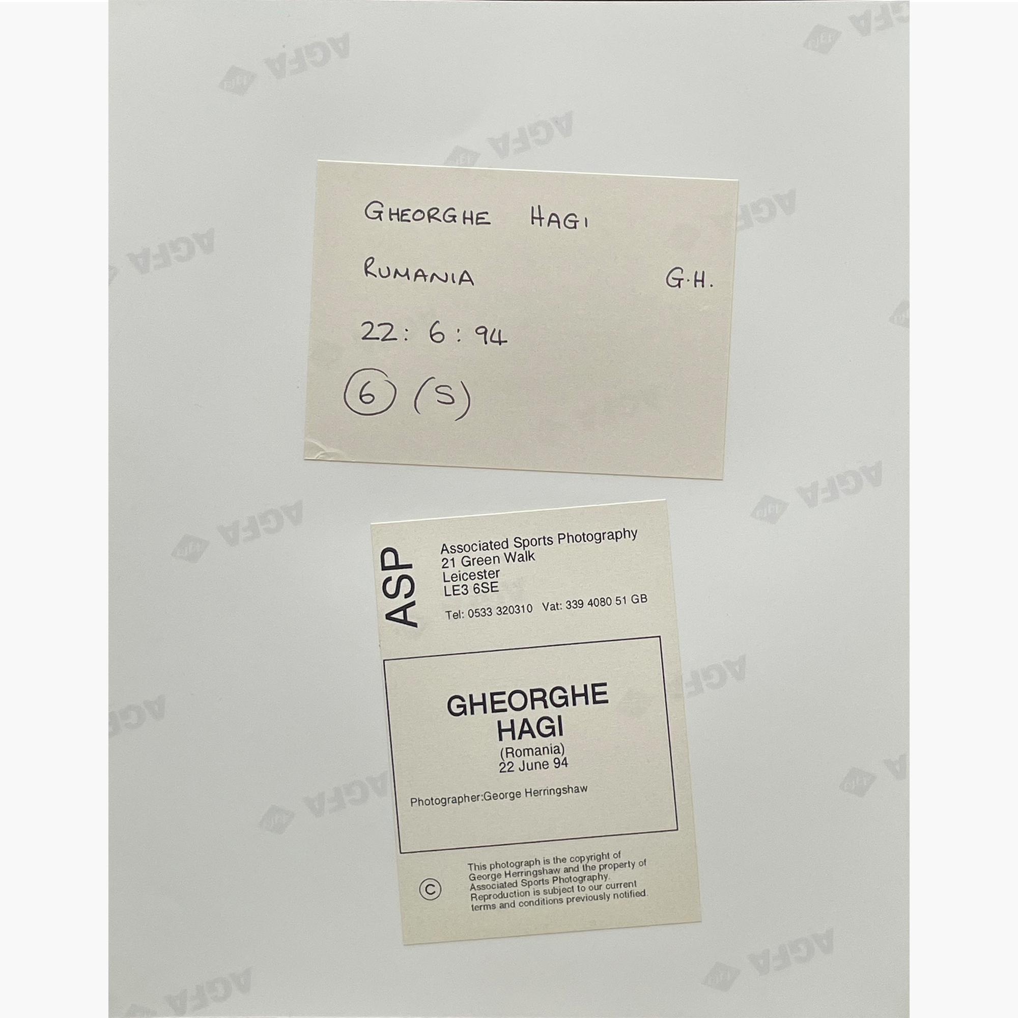 Gheorghe Hagi – Signed 25.5cm x 20.5cm Colour Action Press Photo