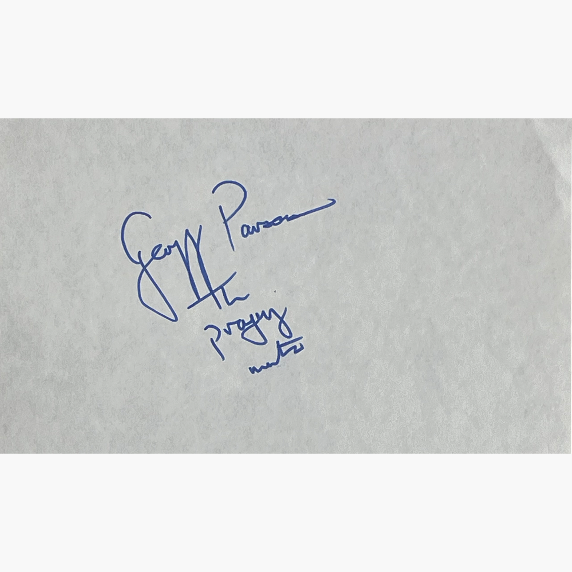 Geoff Parsons – Signed 15cm x 10cm Slip Of Paper