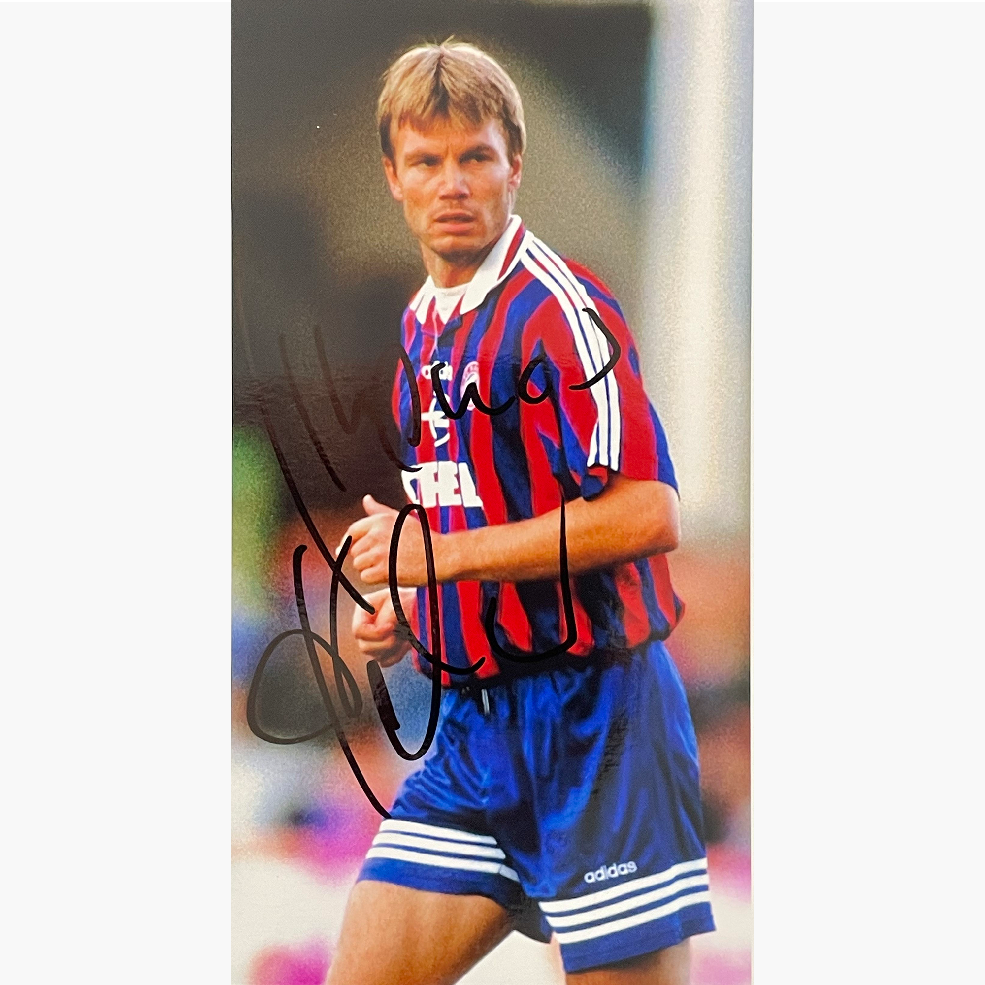 Thomas Helmer – Signed 20cm x 10.7cm Colour Action Photo