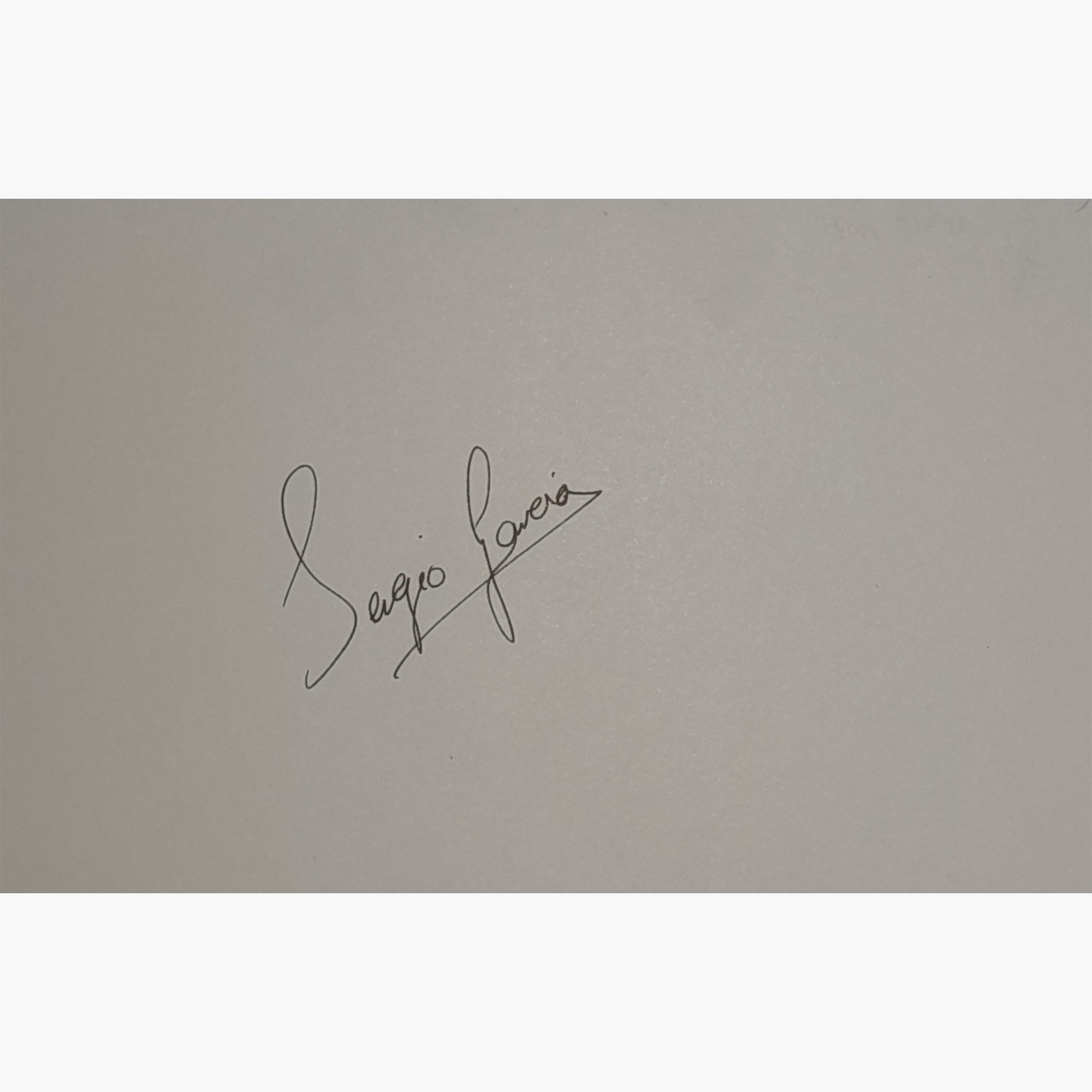 Sergio Garcia – Signed 15cm x 10cm Plain White Card