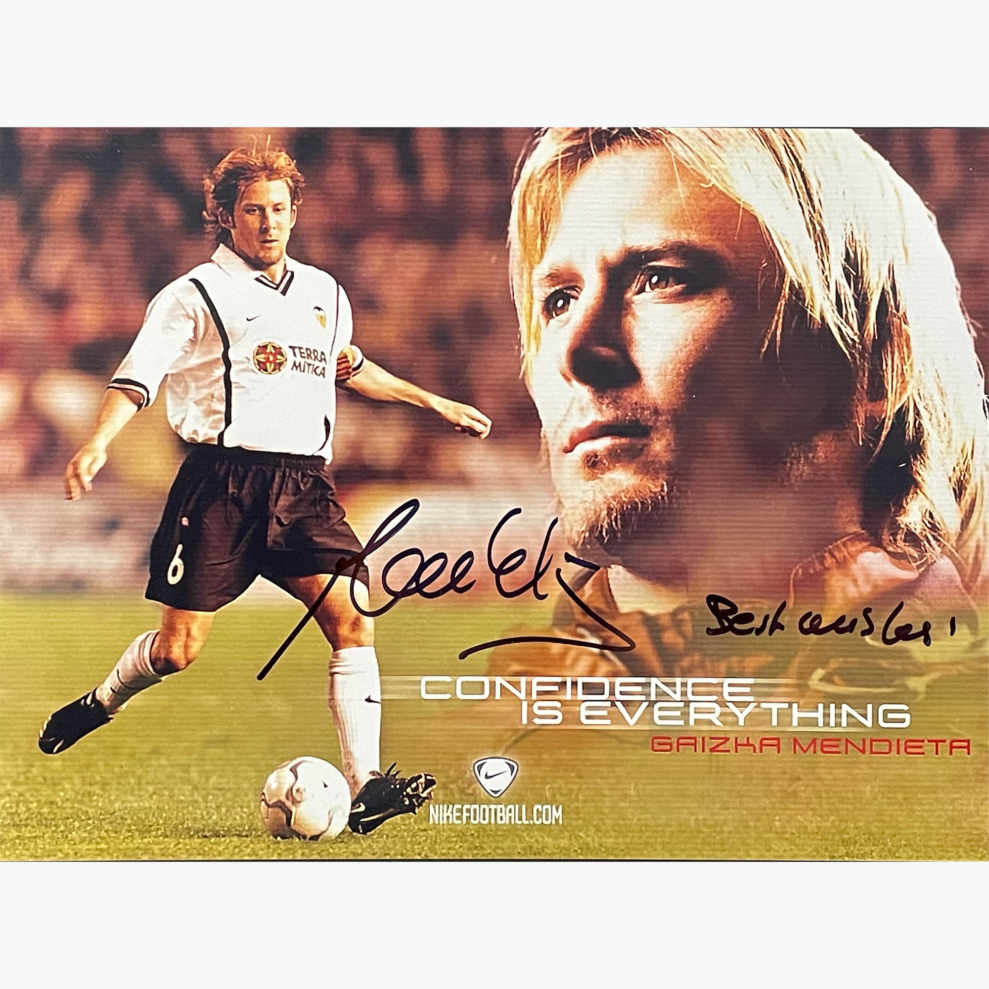Gaizka Mendieta – Signed 20.5cm x 15cm Official Nike Sponsor Card