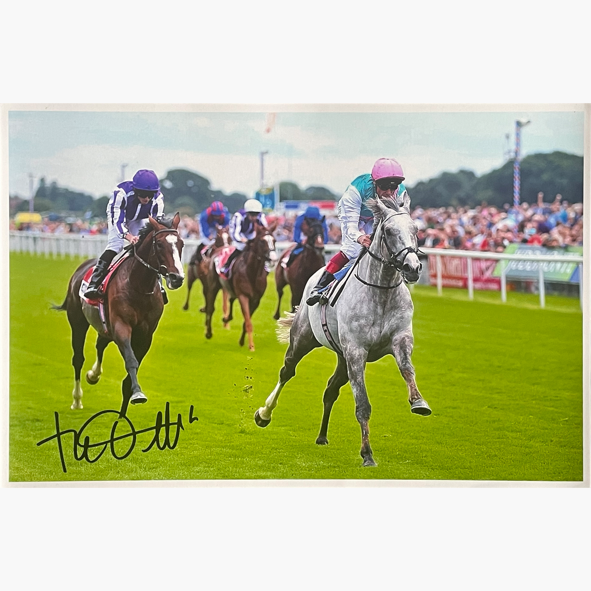 Frankie Dettori – Signed 30.5cm x 20.5cm Colour Action Photo