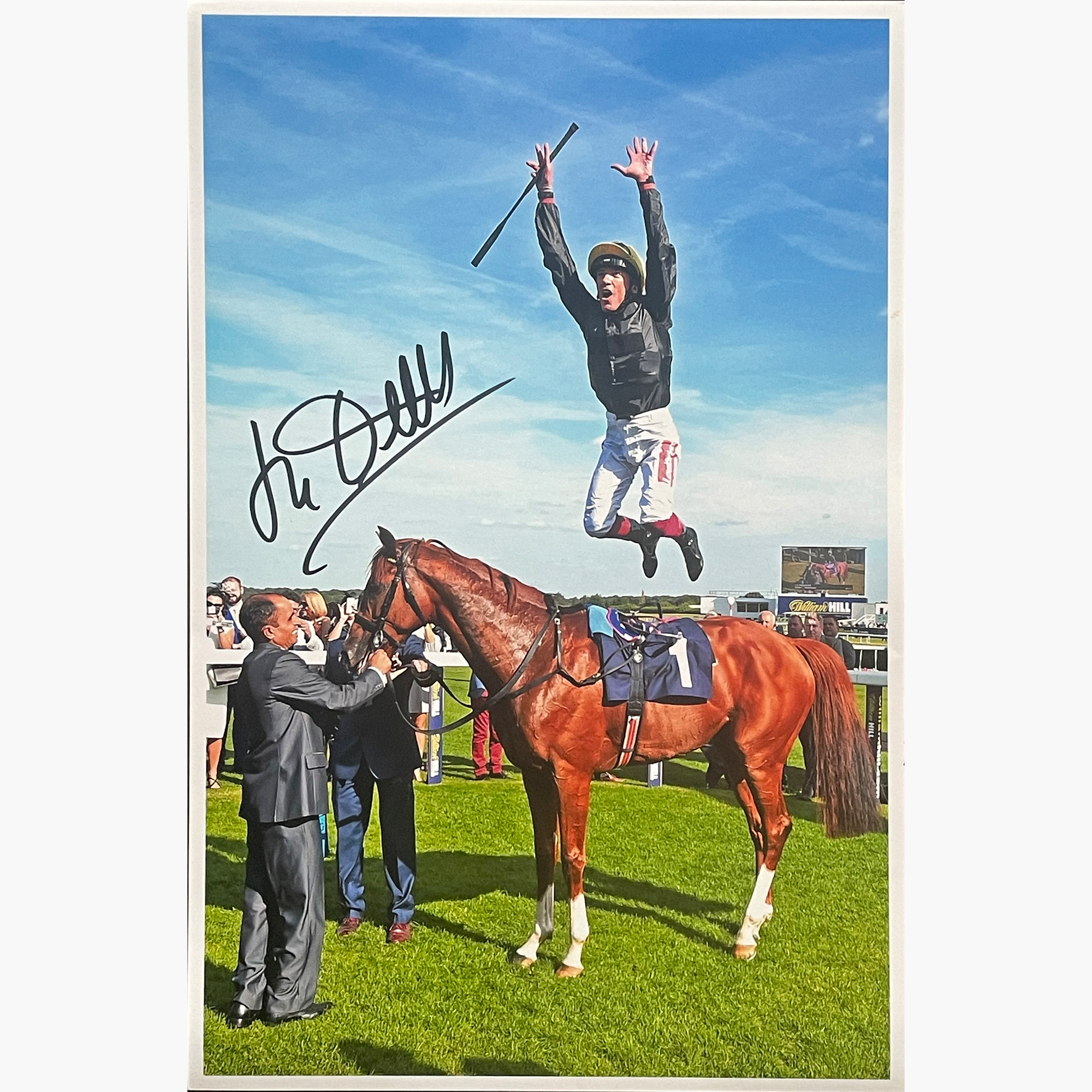 Frankie Dettori – Signed 30.5cm x 20.5cm Colour Action Photo
