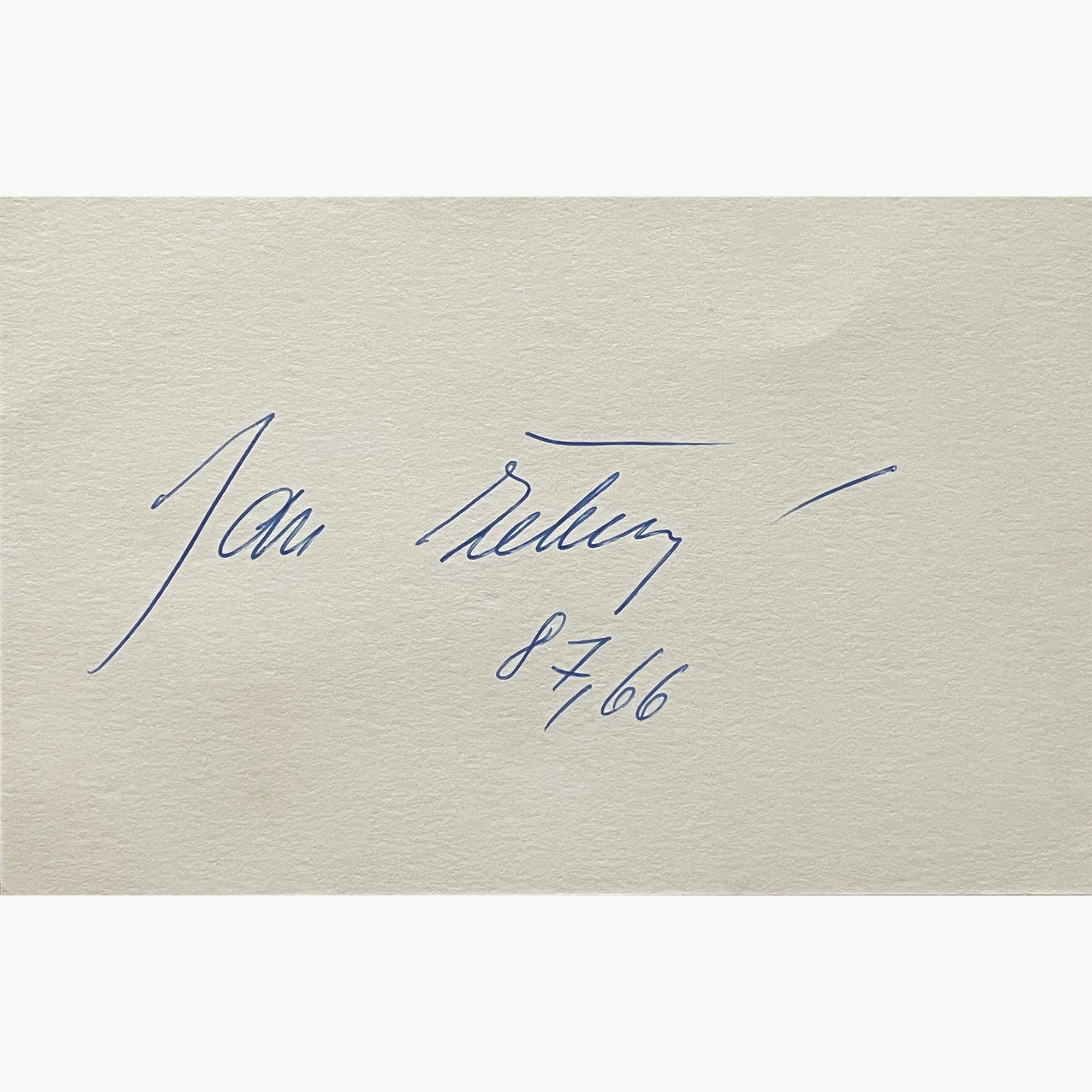 Jan Zelezny – Signed 14cm x 9cm Plain White Card