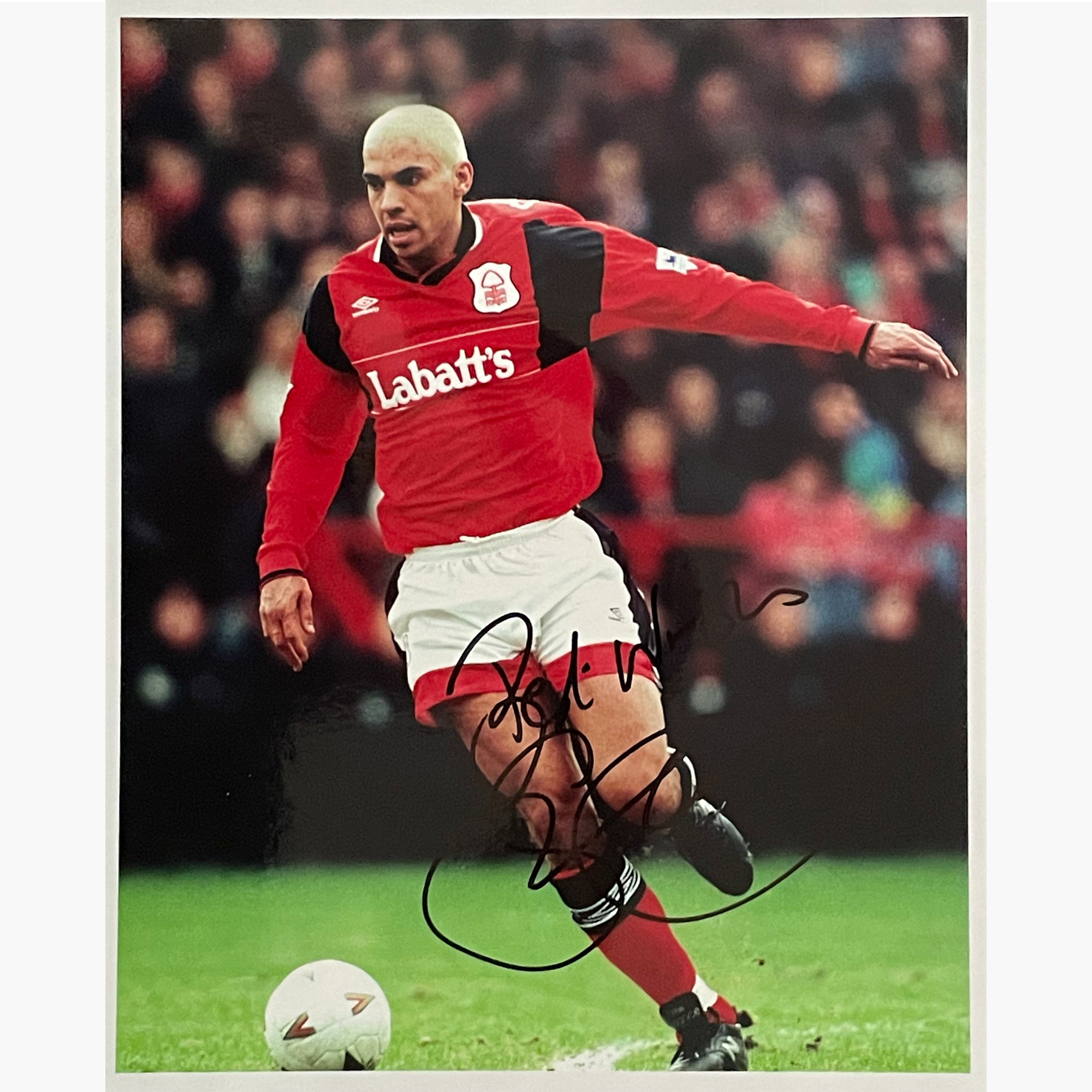 Stan Collymore – Signed 25cm x 20cm Colour Action Photo