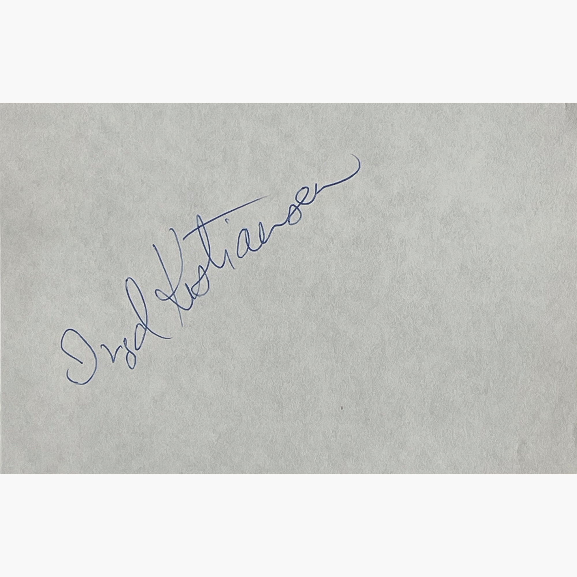 Ingrid Kristiansen – Signed 15cm x 10cm Slip Of Paper