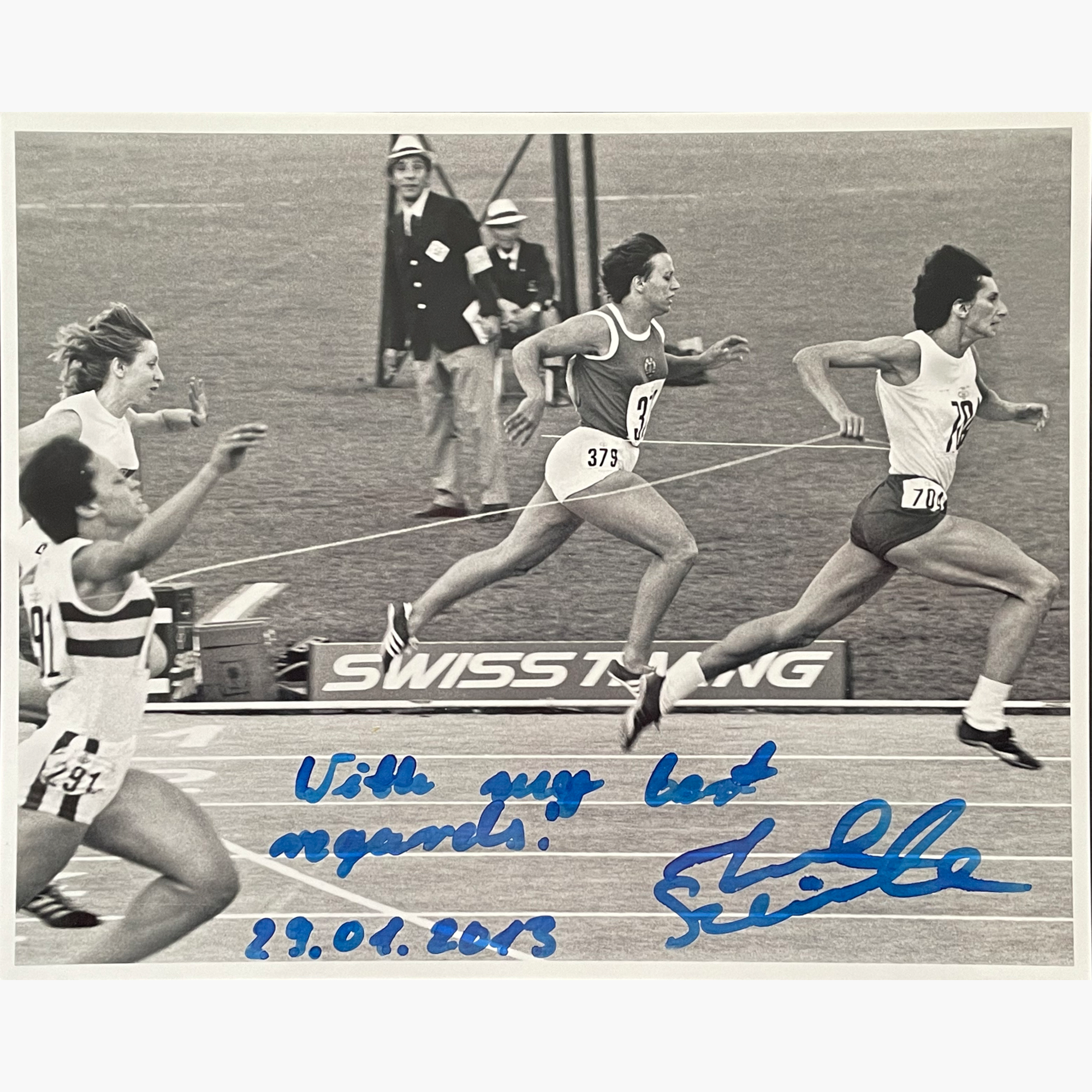 Irena Szewinska – Signed 25.3cm x 20.2cm Black & White Action Photo