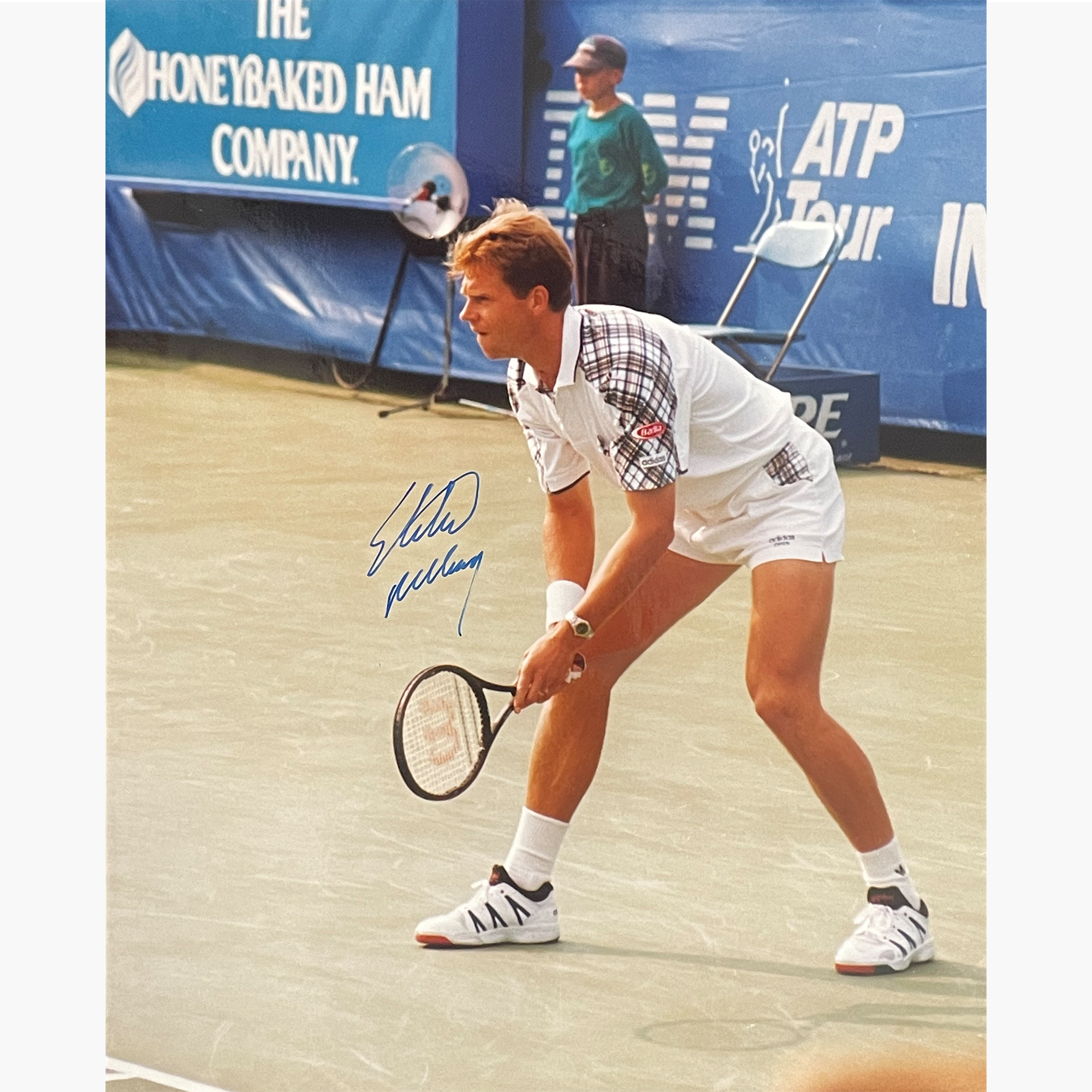 Stefan Edberg - Signed 25.5cm x 20.5cm Colour Action Photo