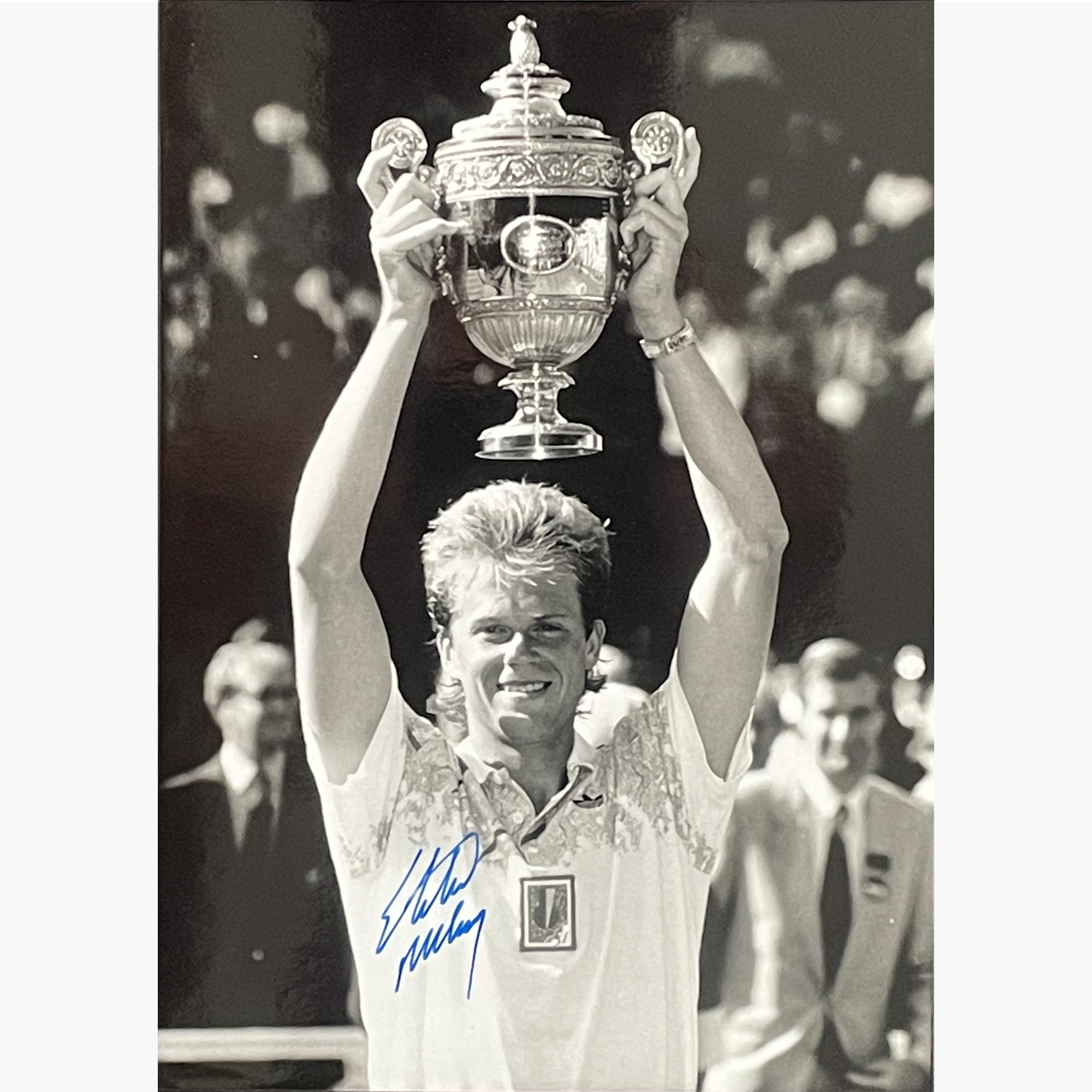 Stefan Edberg - Signed 17.7cm x 12.6cm Black & White Photo