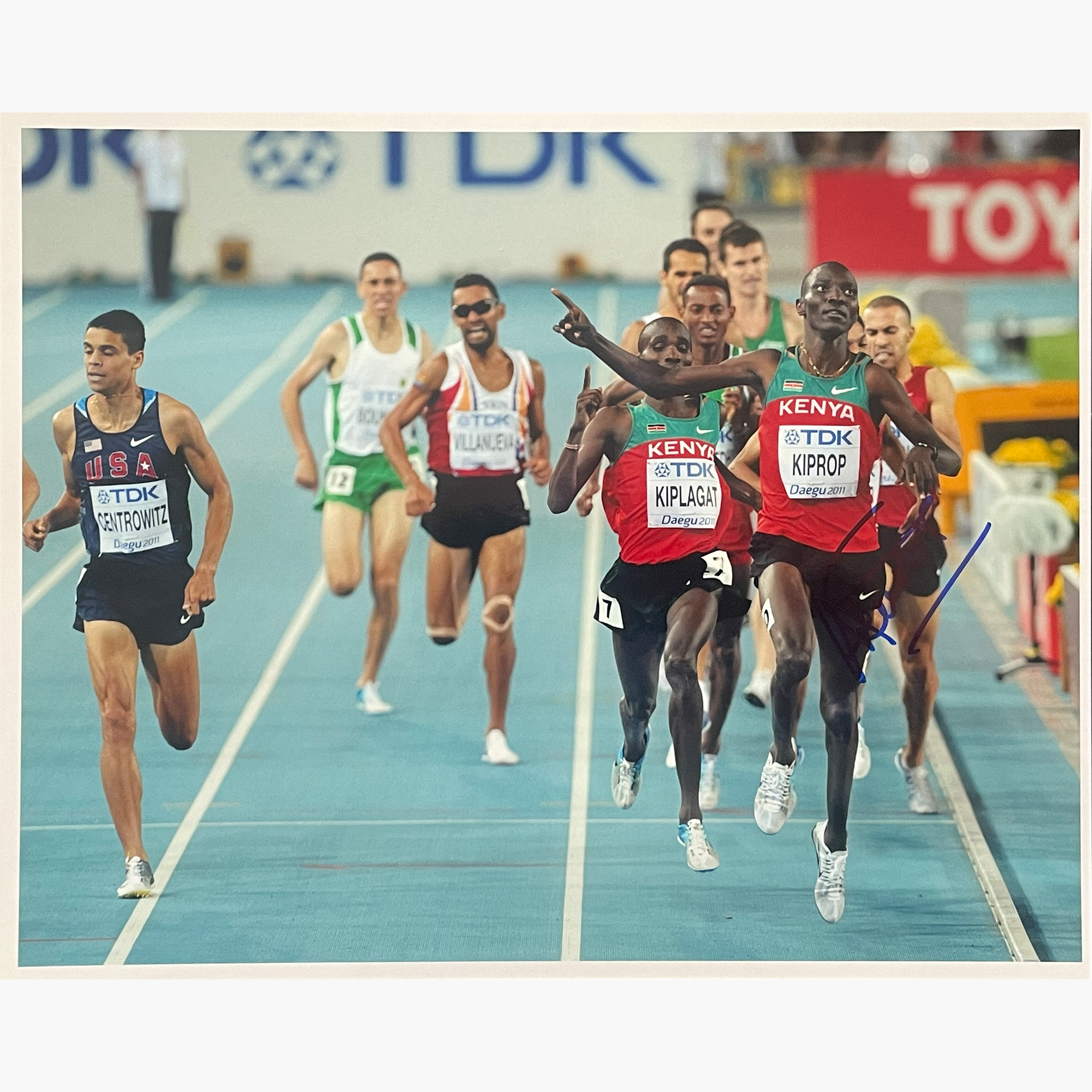 Asbel Kiprop – Signed 25.3cm x 20.1cm Colour Action Photo