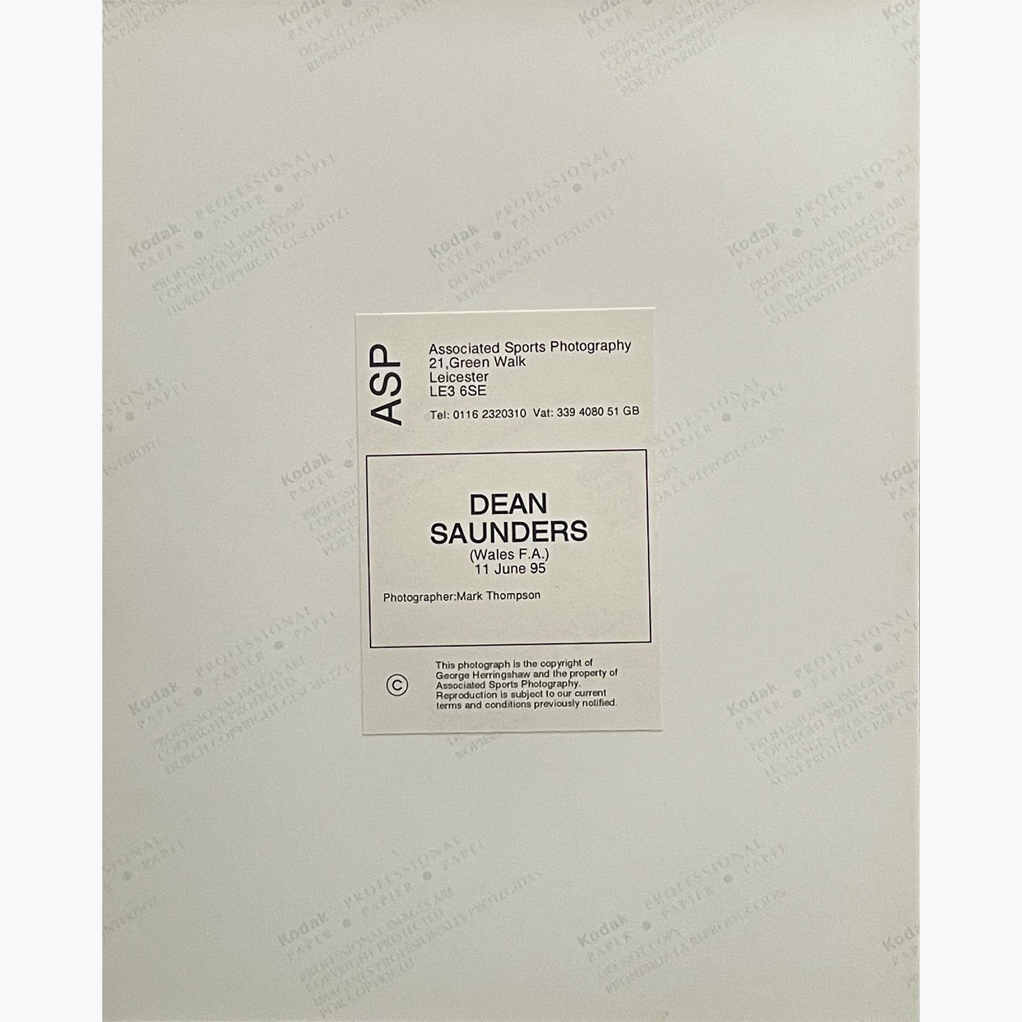 Dean Saunders – Signed 25cm x 20cm Colour Action Press Photo