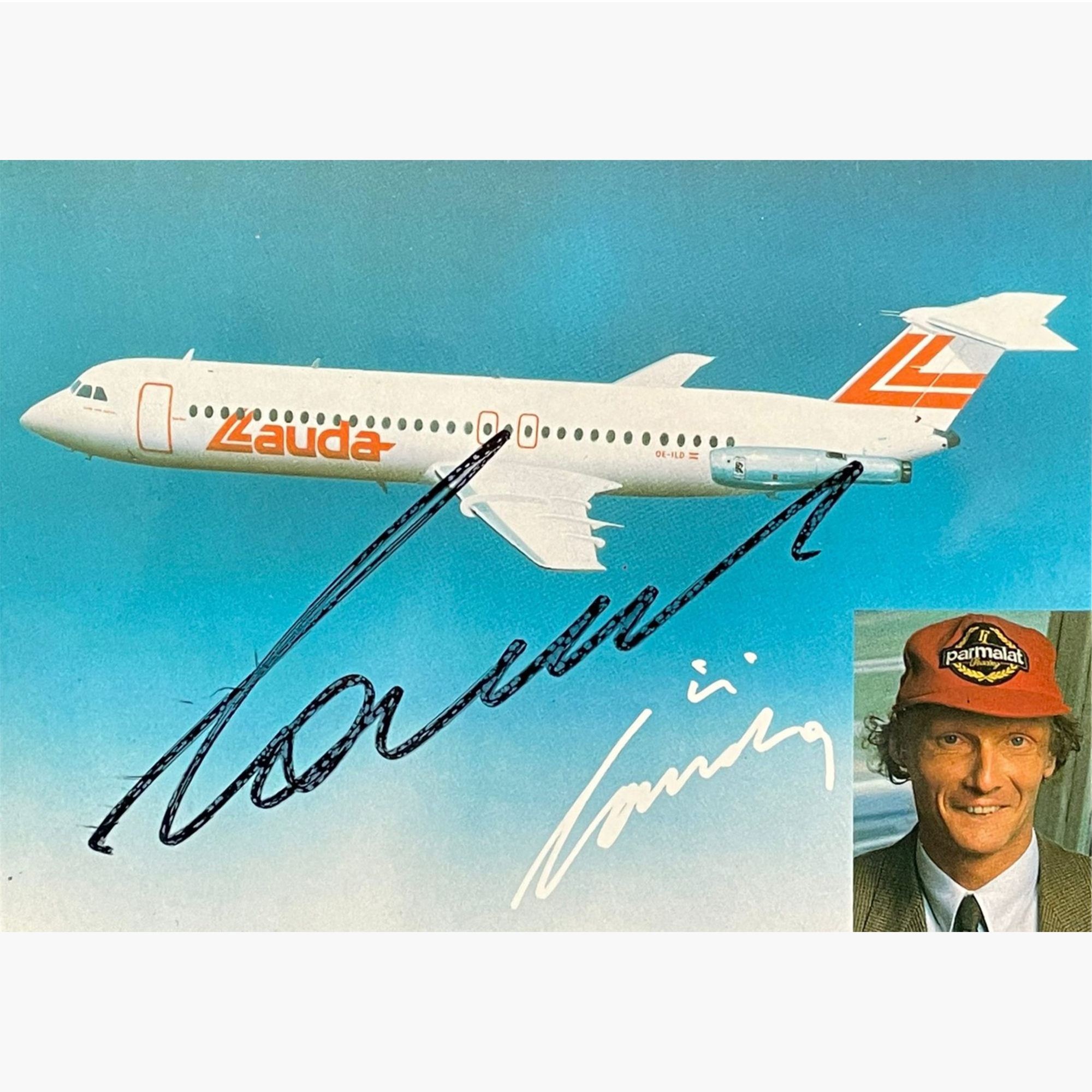 Nicki Lauder – Signed 14.8cm x 10.5cm Official Lauda Air Postcard