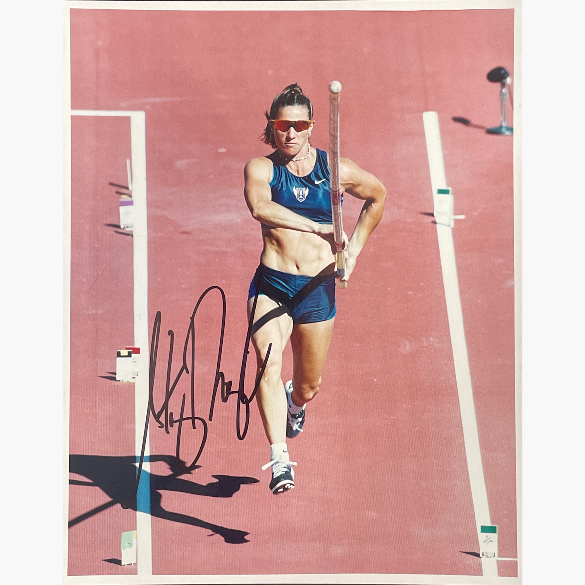 Stacy Dragila – Signed 25.3cm x 20.2cm Colour Action Photo