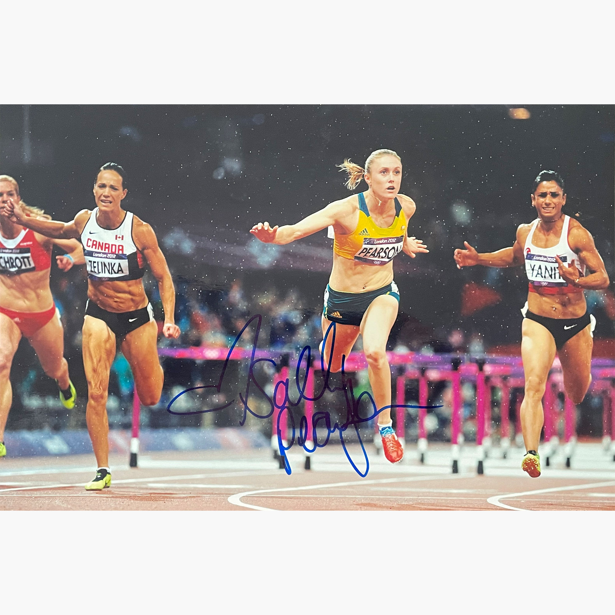 Sally Pearson – Signed 30cm x 20cm Colour Action Photo