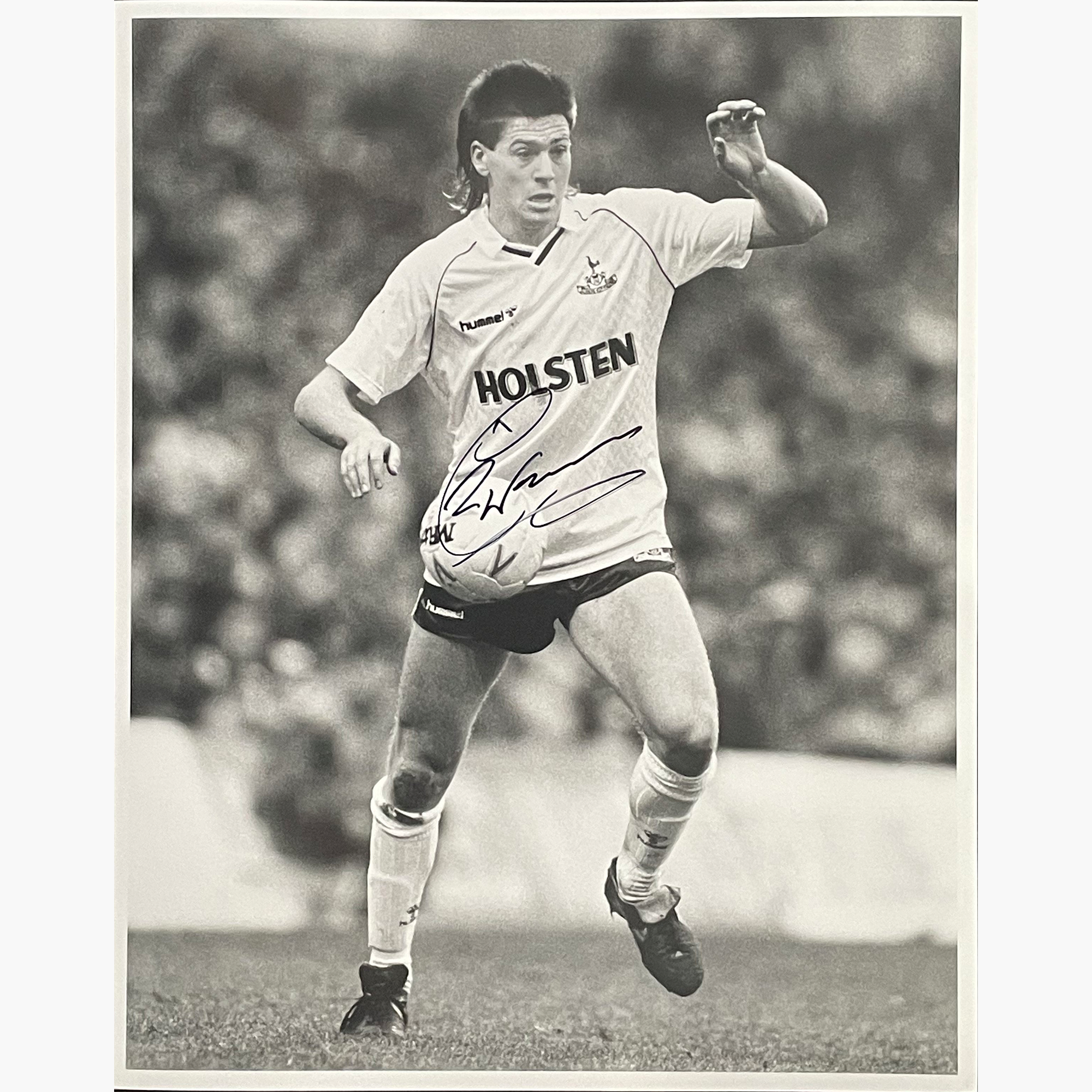 Chris Waddle – Signed 25cm x 20cm Black & White Action Press Photo