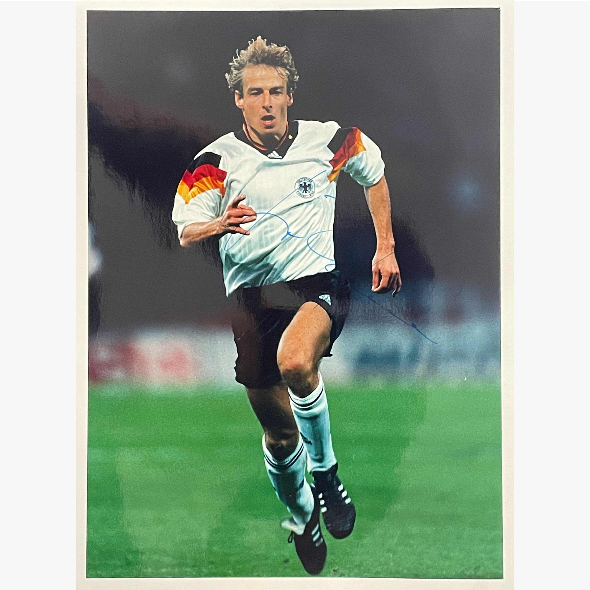 Jurgen Klinsmann – Signed 25.5cm x 18.5cm Colour Action Press Photo