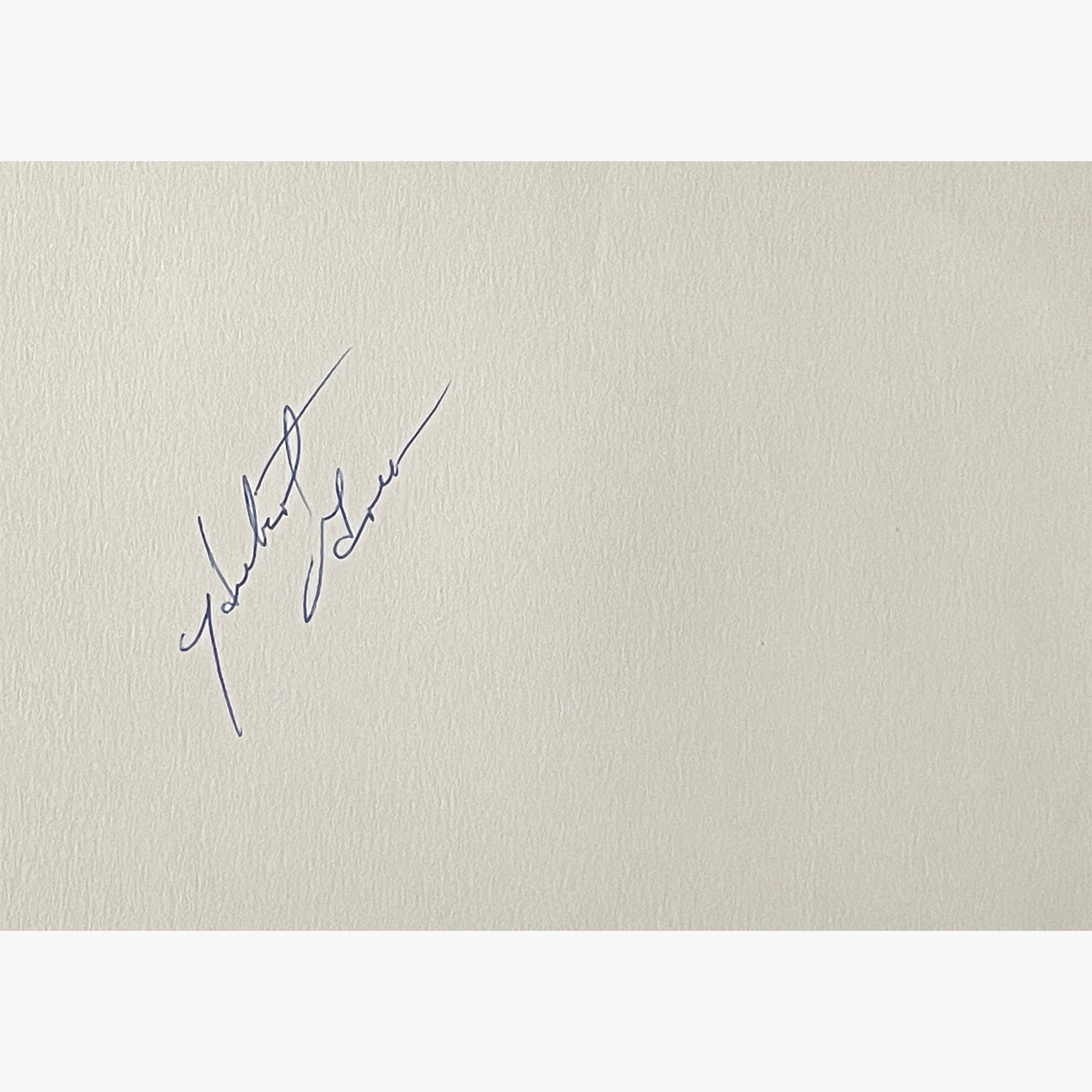 Hubert Green – Signed 17.8cm x 13.2cm Plain White Page