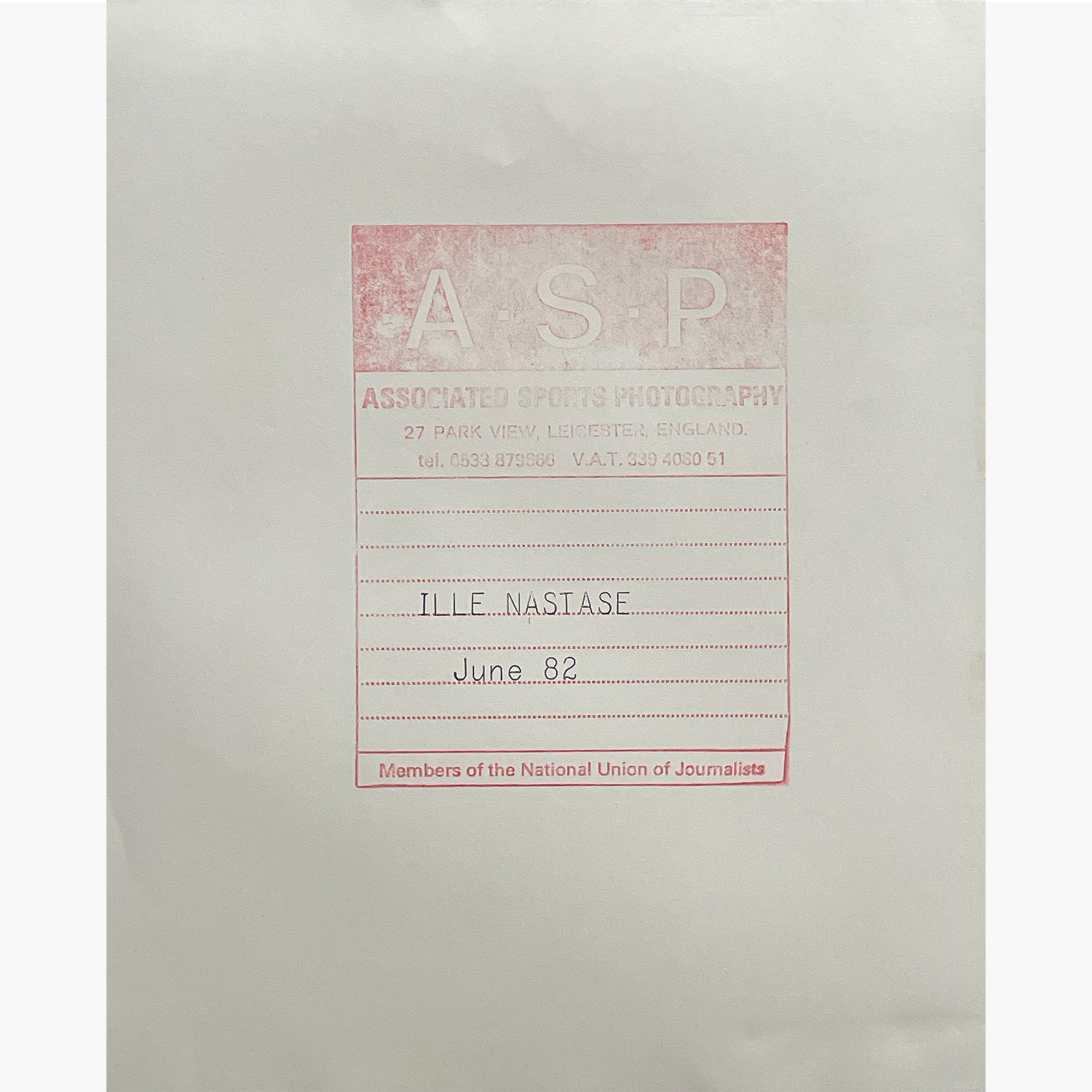 Ilie Nastase - Signed 25.5cm x 20.5cm Black & White Press Photo