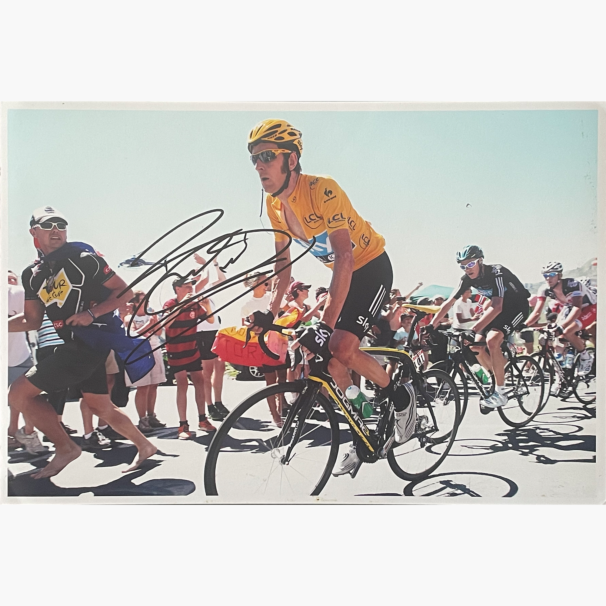 Bradley Wiggins – Signed 30.5cm x 20.5cm Colour Action Photo