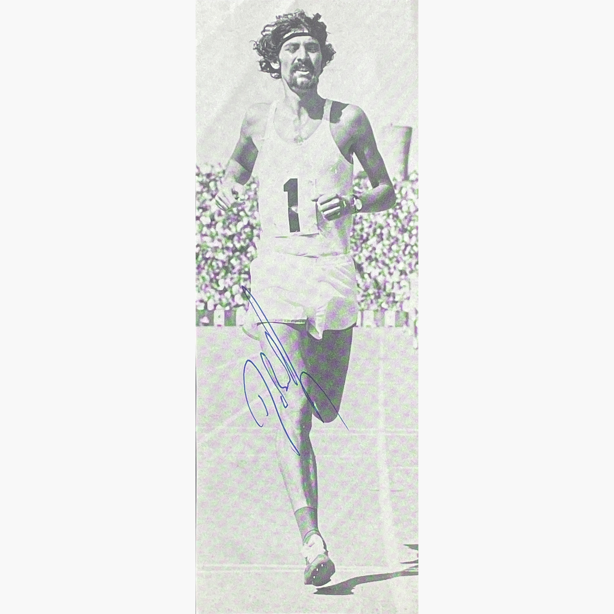 Dave Bedford – Signed 19cm x 7.3cm Black & White Action Magazine Picture