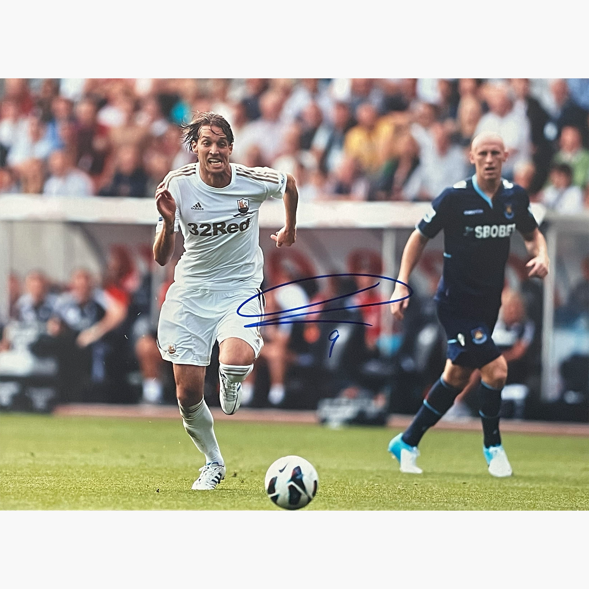 Michu – Signed 28cm x 20.5cm Colour Action Photo