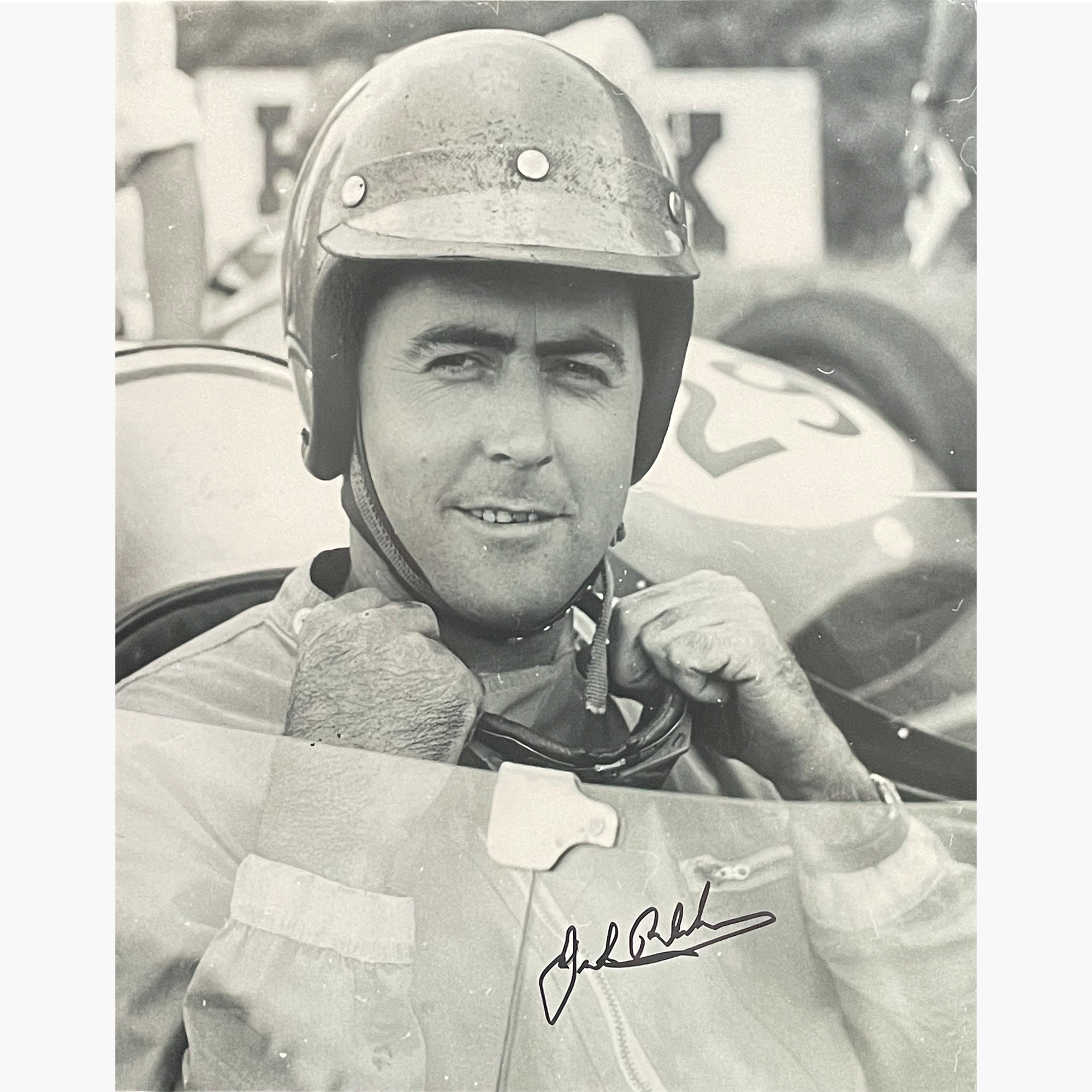 Sir Jack Brabham - Signed 25.7cm x 20.5cm Black & White Photo