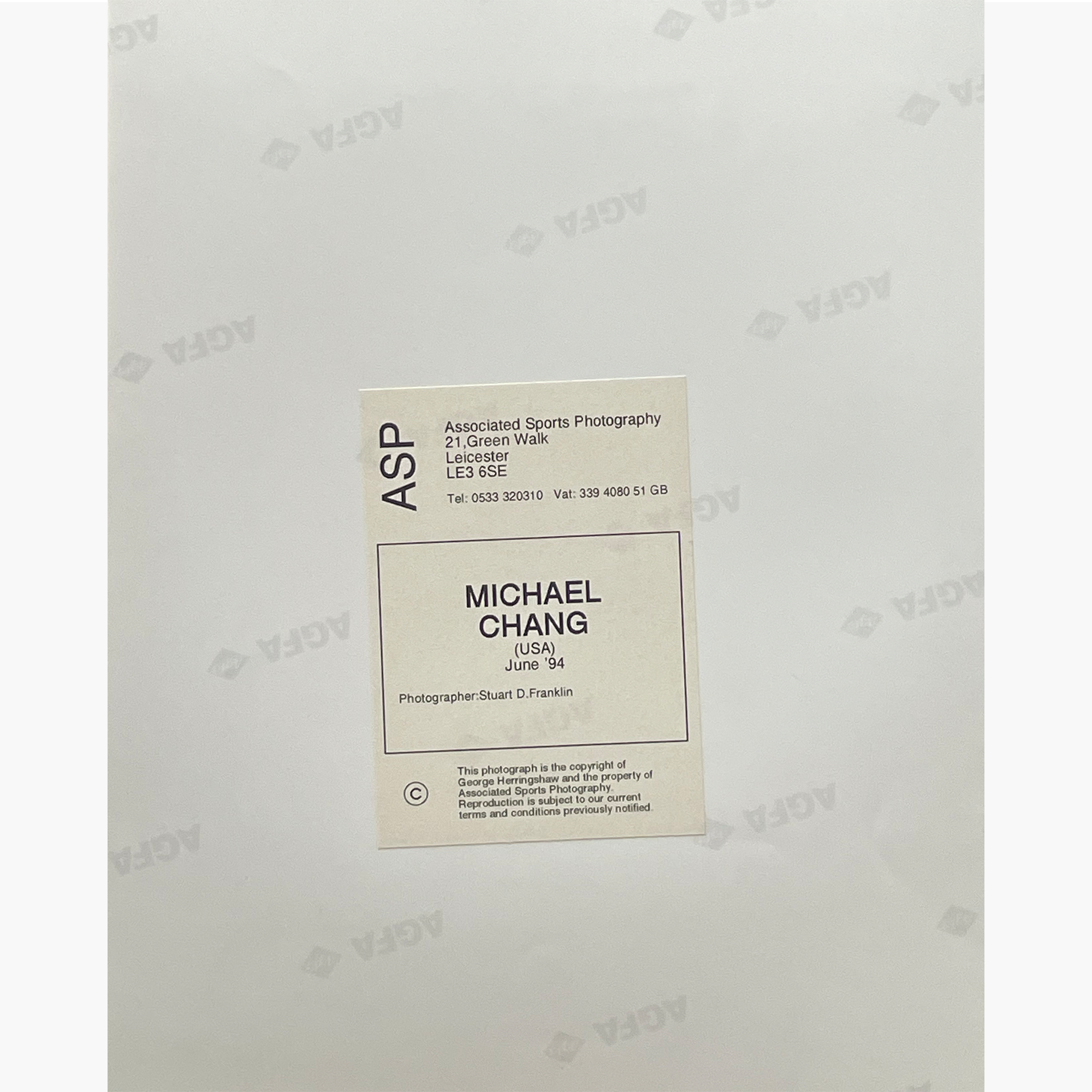 Michael Chang - Signed 25.5cm x 20.5cm Colour Action Press Photo
