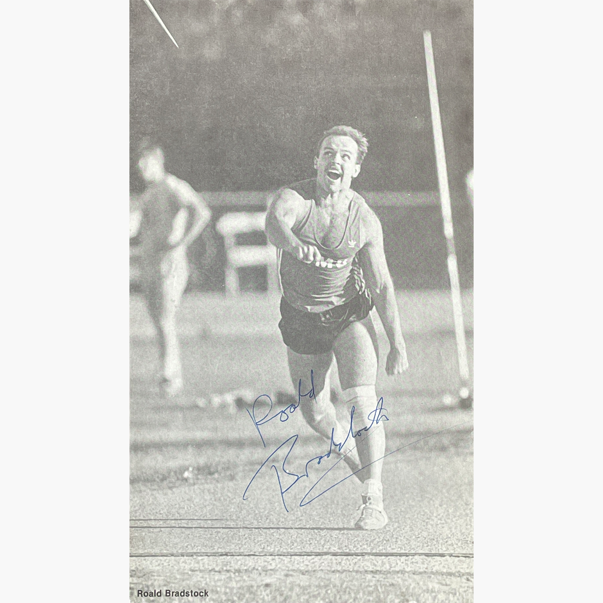 Roald Bradstock – Signed 21.5cm x 12.5cm Black & White Action Magazine Picture
