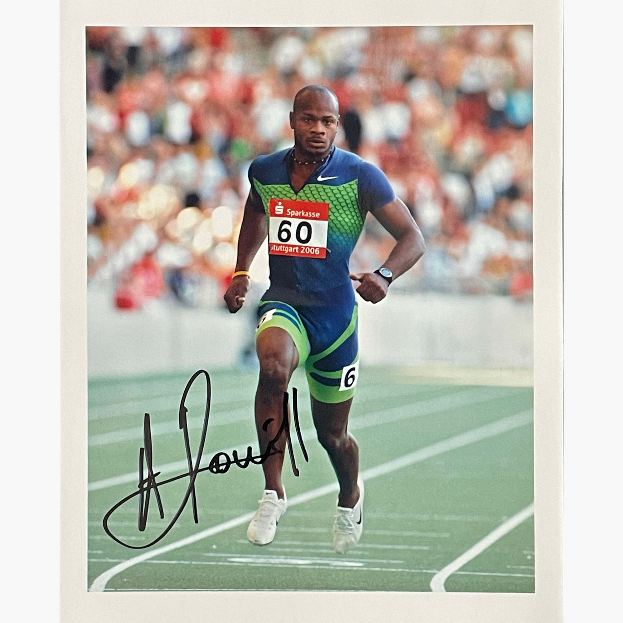 Asafa Powell – Signed 18cm x 15cm Colour Action Photo