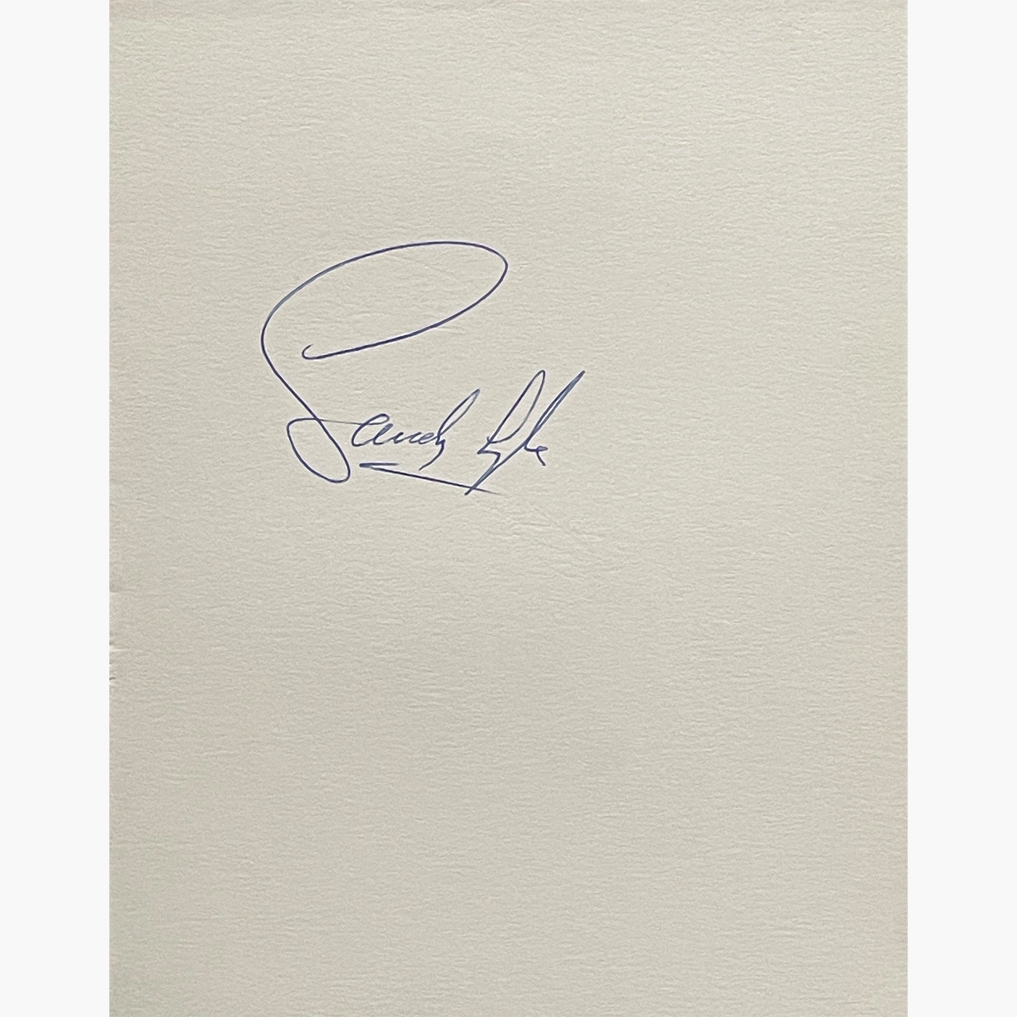 Sandy Lyle – Signed 17.8cm x 13.2cm Plain White Page
