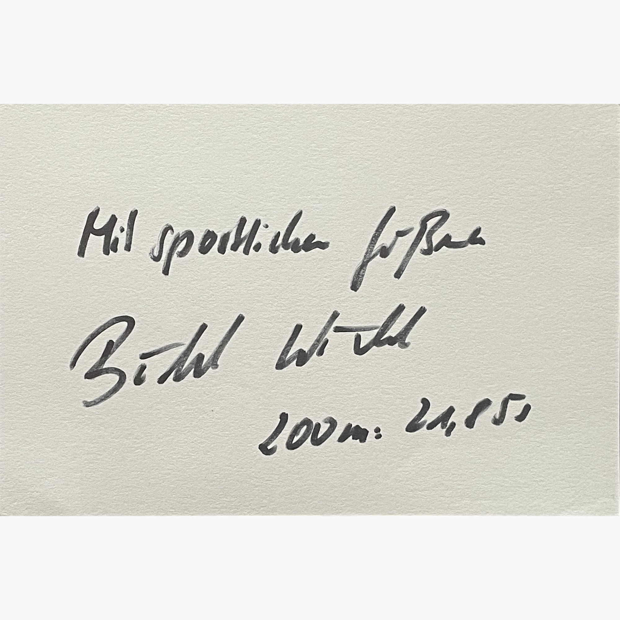 Barbel Eckert – Signed 15.2cm x 10cm Plain White Card