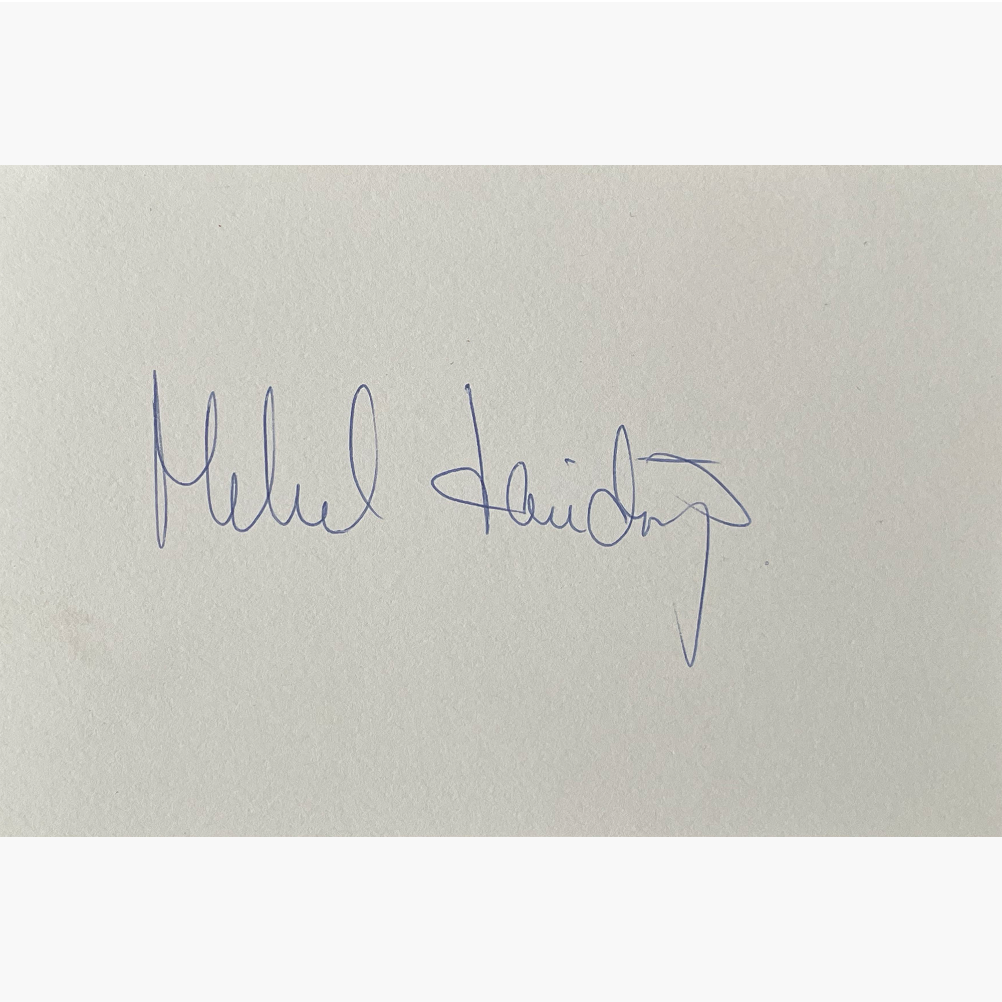 Michael Laudrup – Signed 10.5cm x 15.5cm Plain White Card