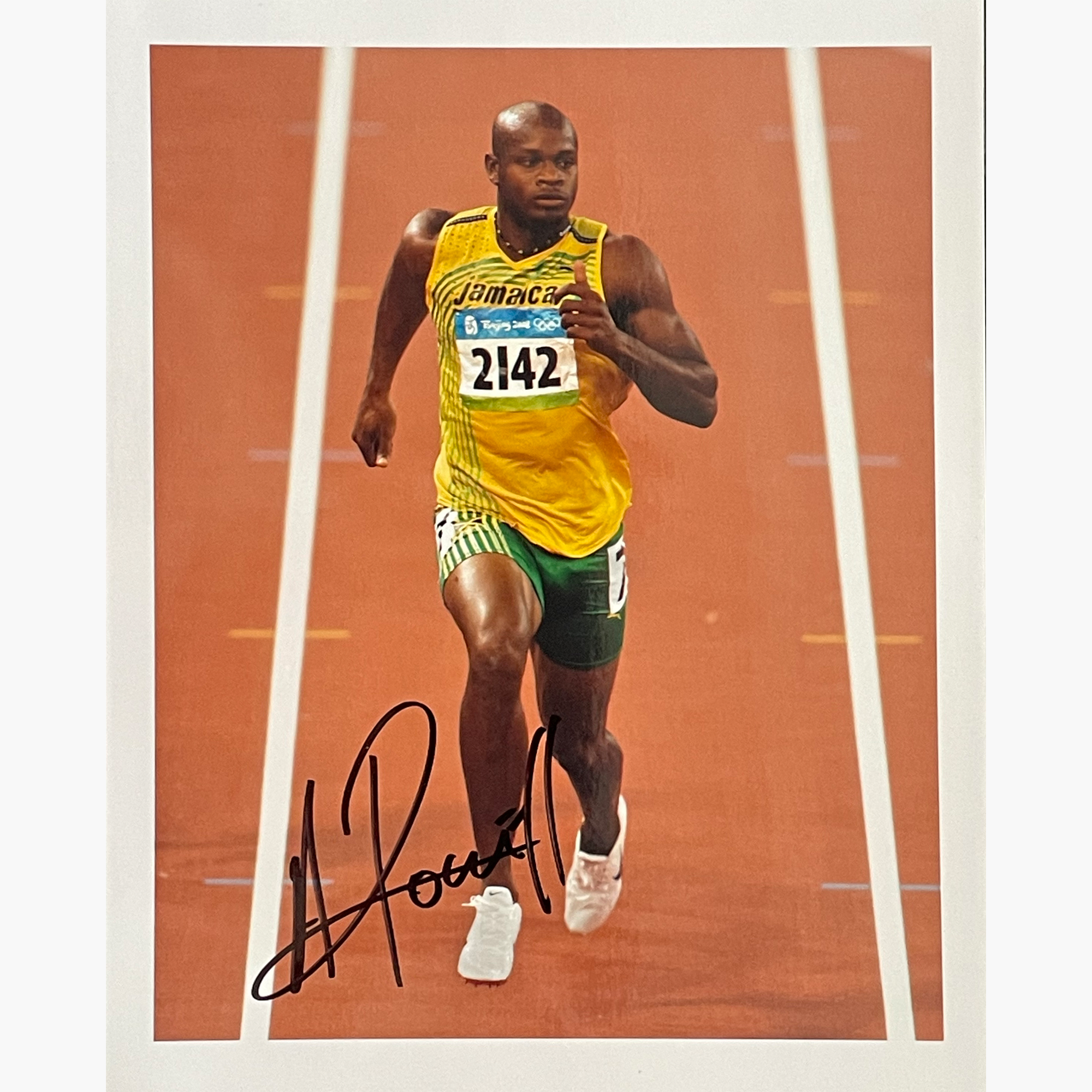 Asafa Powell – Signed 18cm x 15cm Colour Action Photo