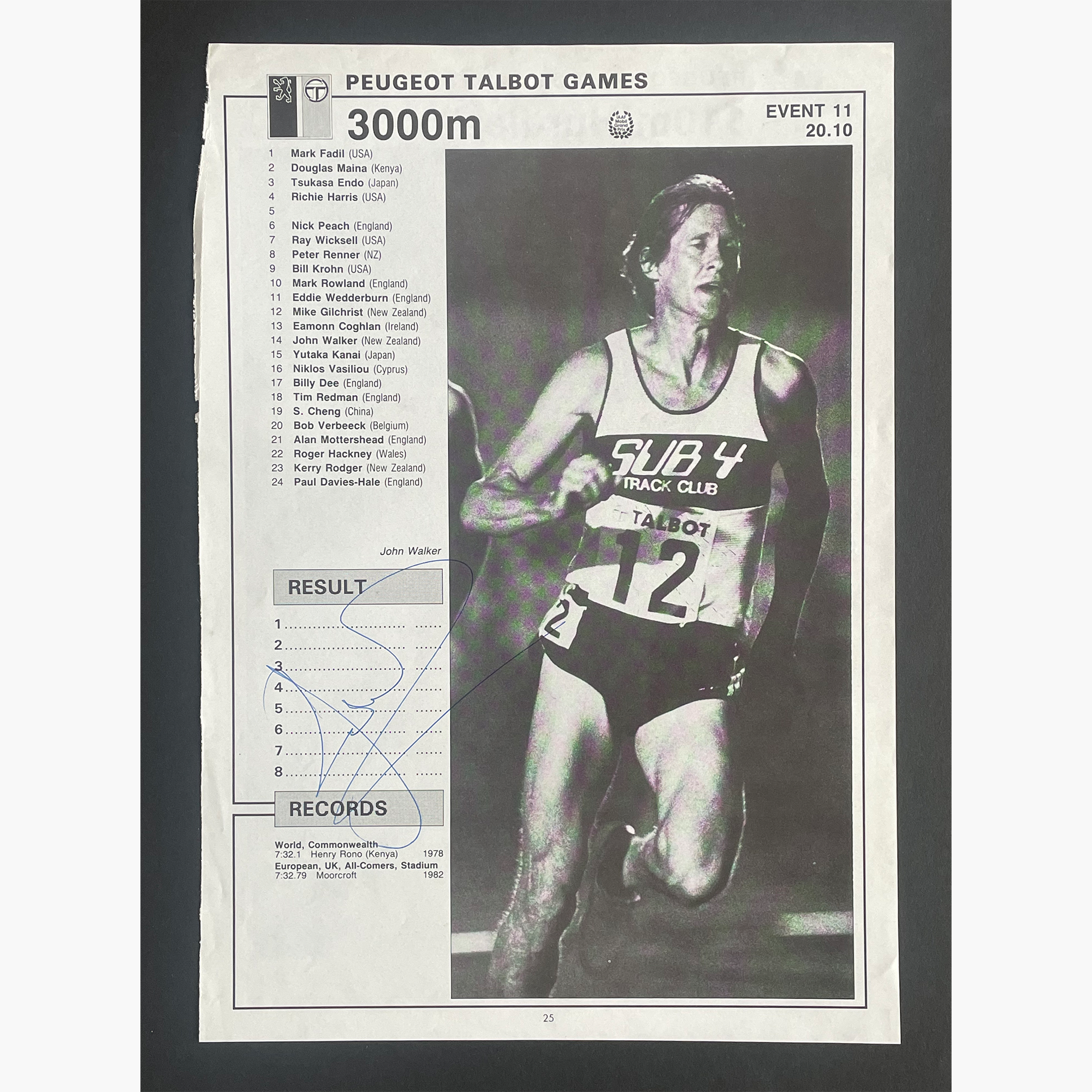 John Walker – Signed 29.5cm x 20.5cm Black & White Magazine Picture