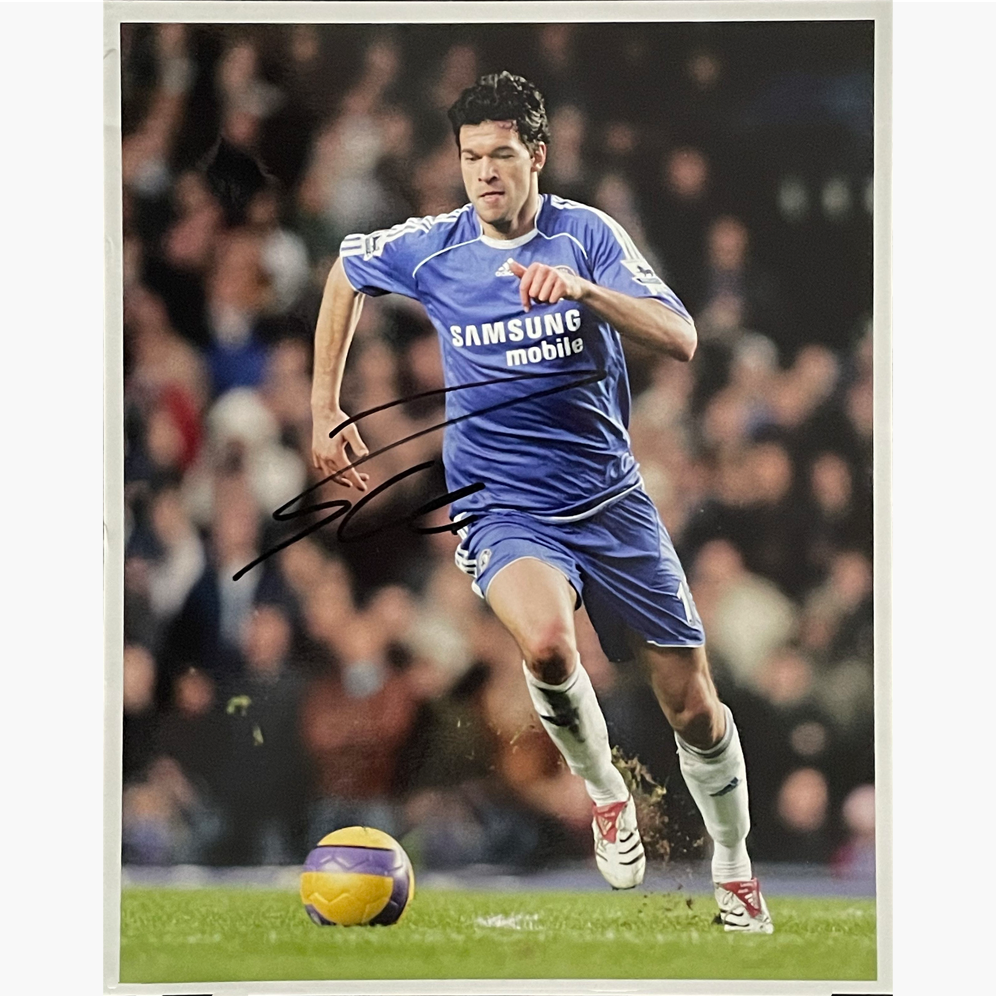 Michael Ballack – Signed 25.5cm x 20cm Colour Action Photo