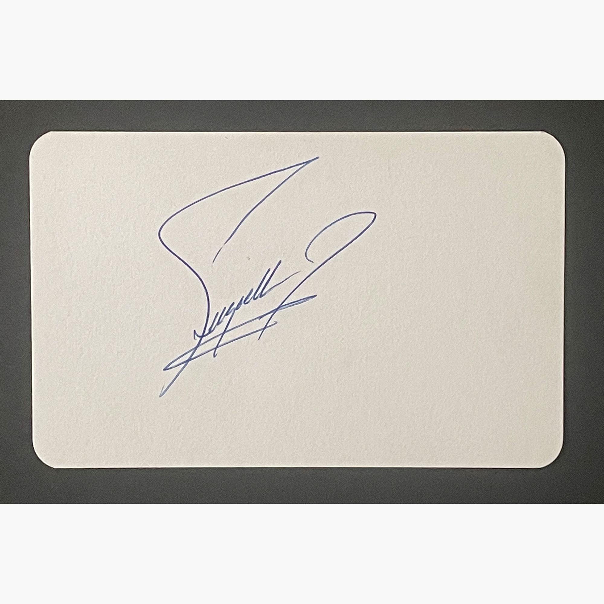 Fuzzy Zoeller – Signed 14cm x 9cm Plain White Card