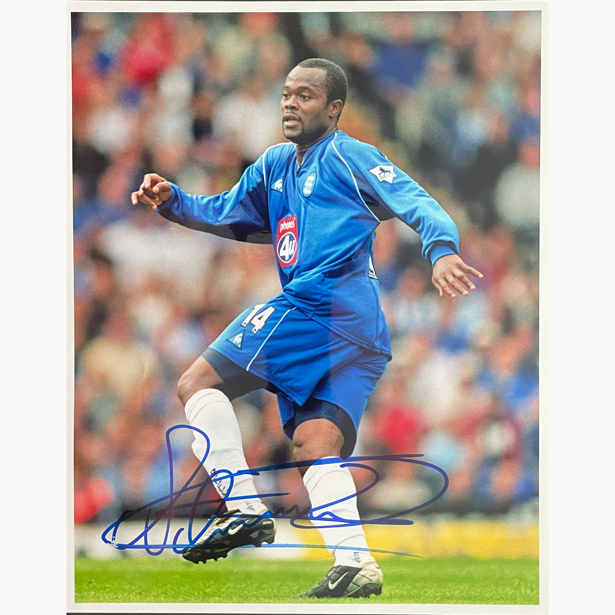 Stern John – Signed 25.5cm x 20cm Colour Action Photo