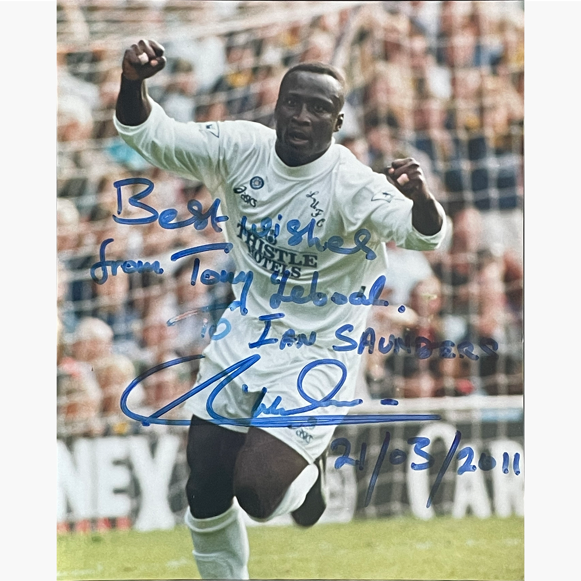 Tony Yeboah – Signed 25cm x 20cm Colour Action Photo