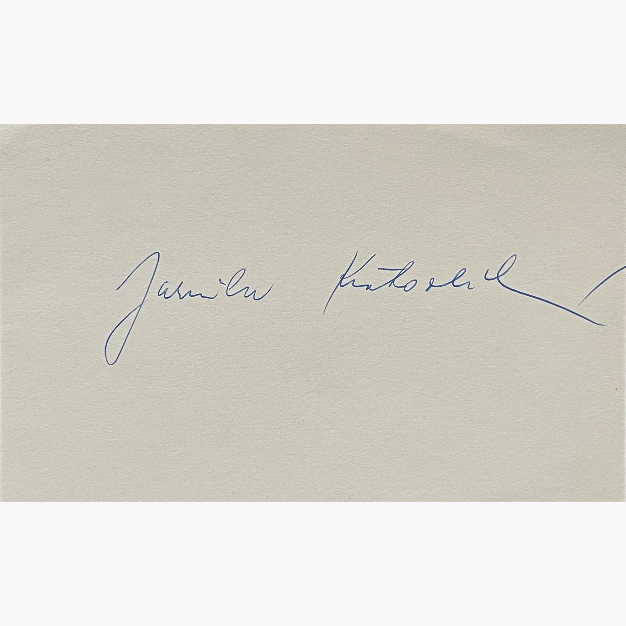 Jarmila Kratochvílova – Signed 15cm x 10cm Plain White Card