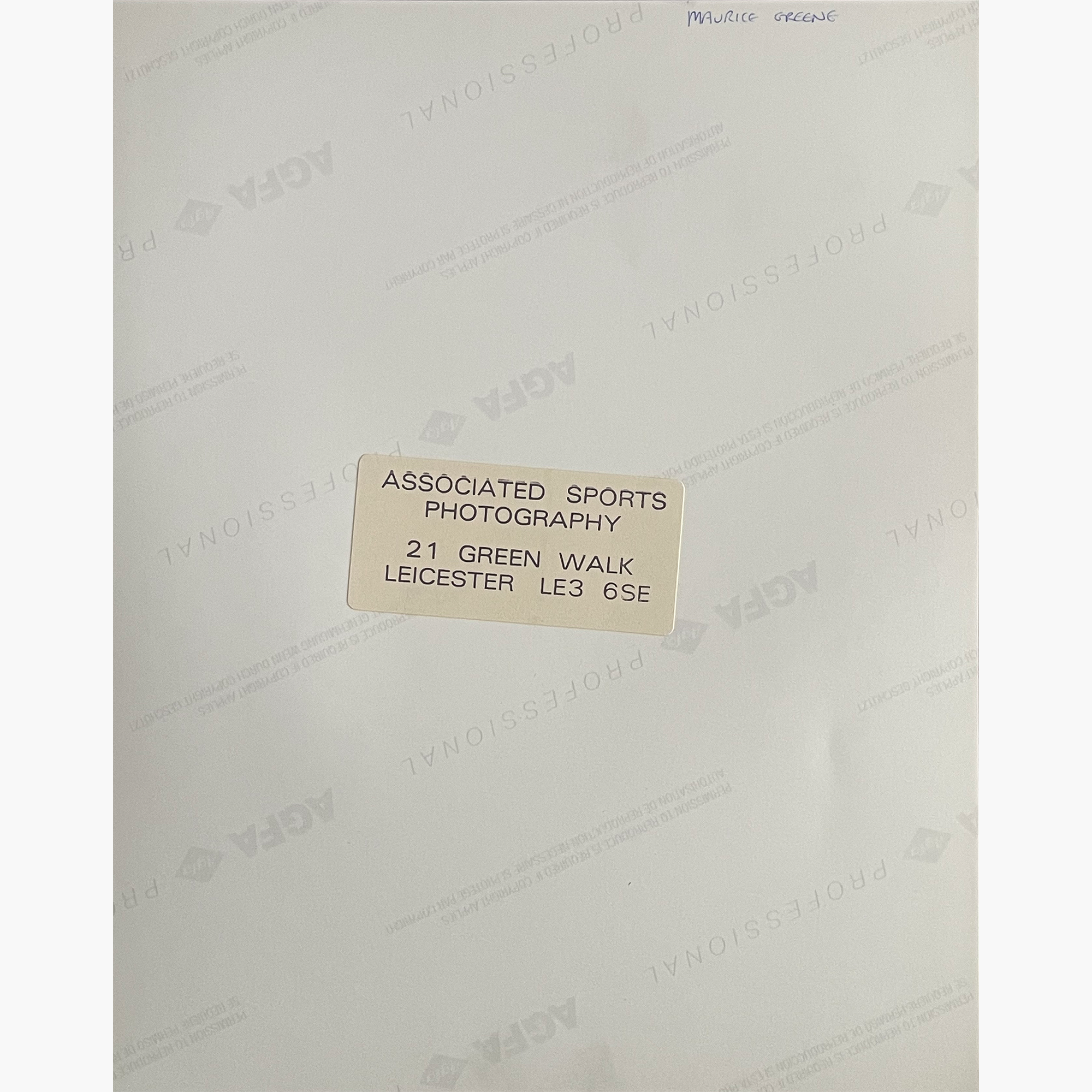 Maurice Greene – Signed 25.3cm x 19cm Colour Press Photo