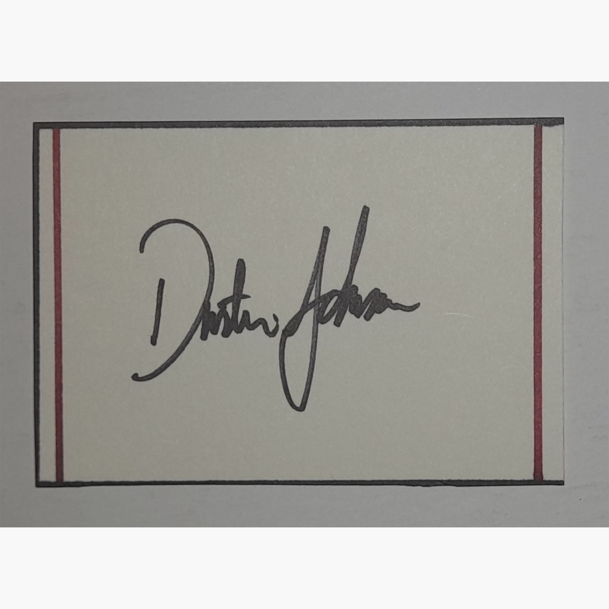 Dustin Johnson – Signed 10.6cm x 7.4cm White Card