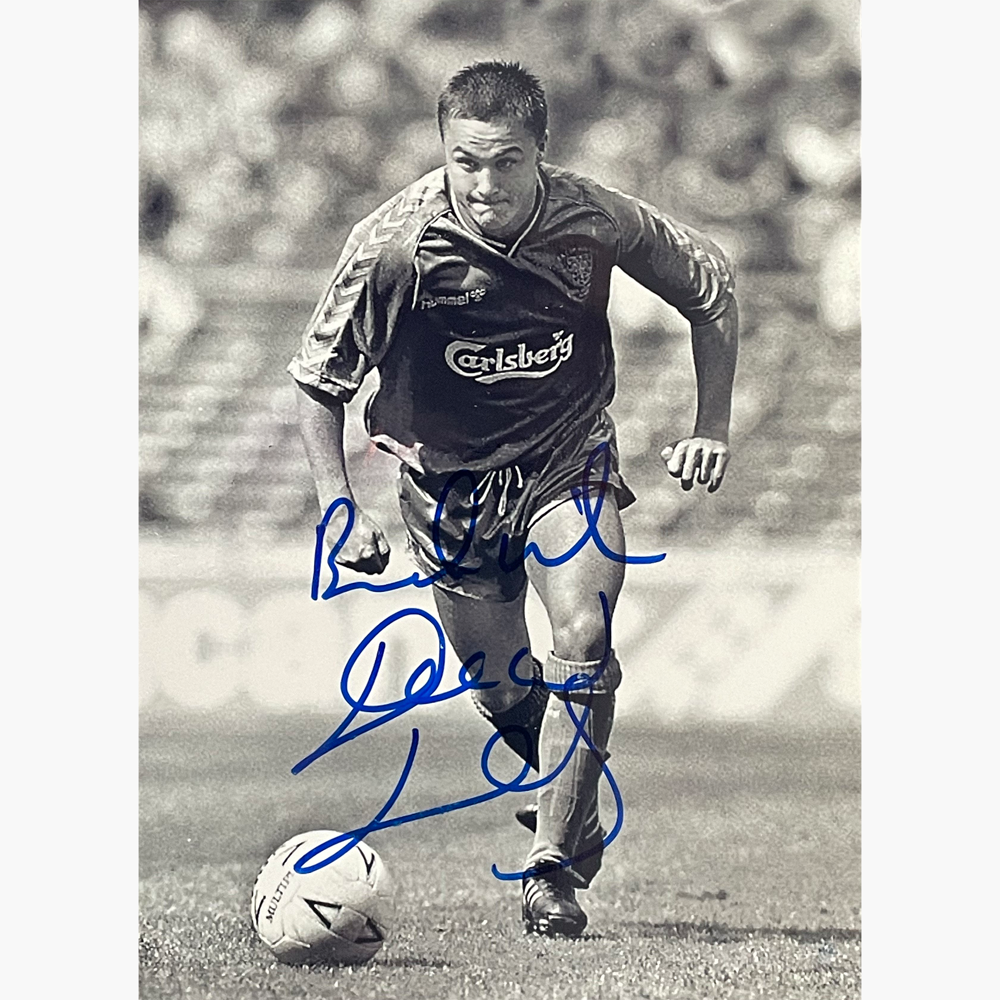 Dennis Wise – Signed 21cm x 15cm Black & White Action Photo