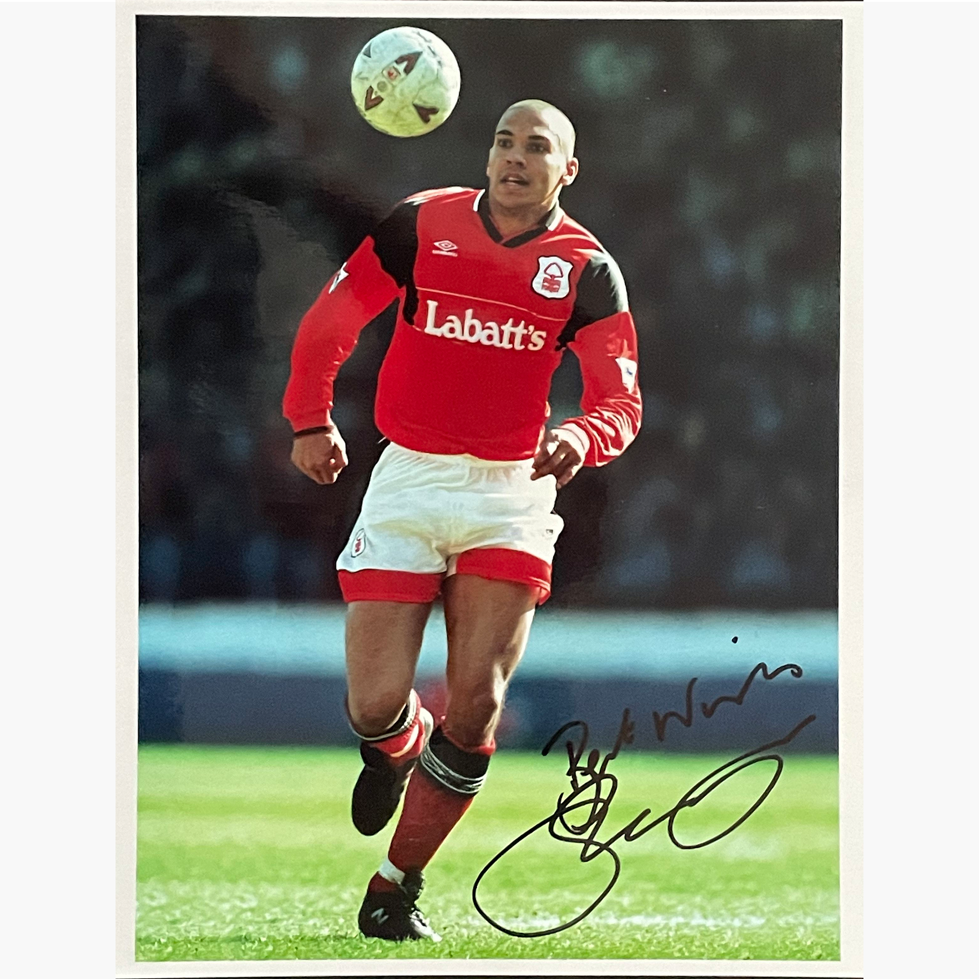 Stan Collymore – Signed 25cm x 20cm Colour Action Photo