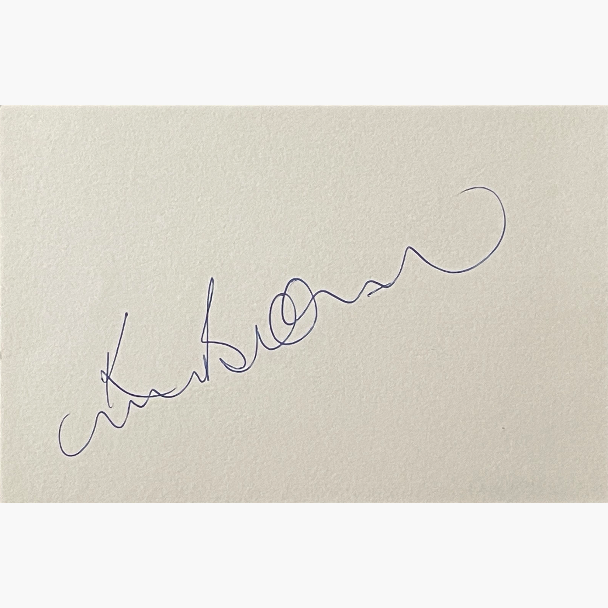 Ken Brown – Signed 15.3cm x 10cm Plain White Card