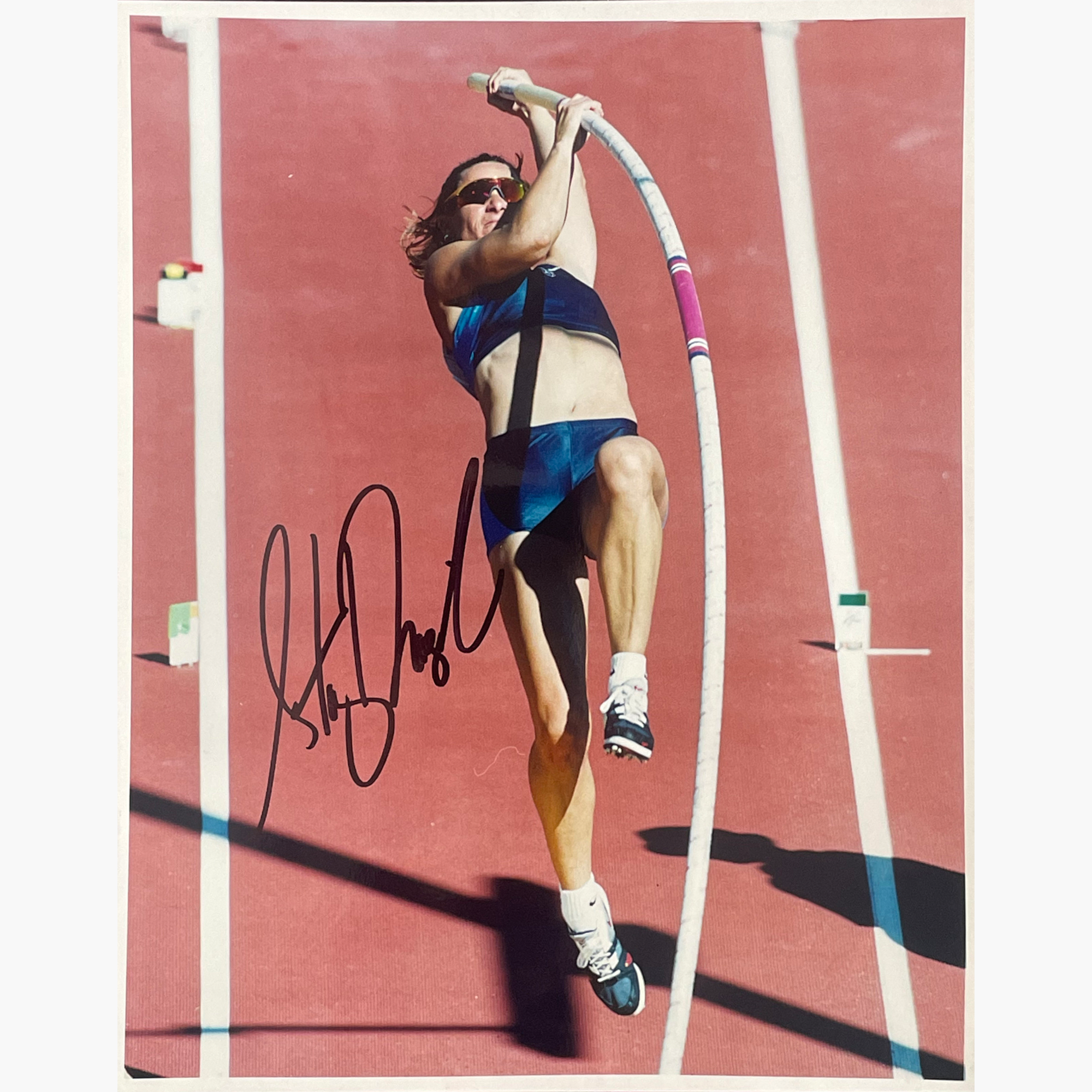 Stacy Dragila – Signed 25.2cm x 20.2cm Colour Action Photo