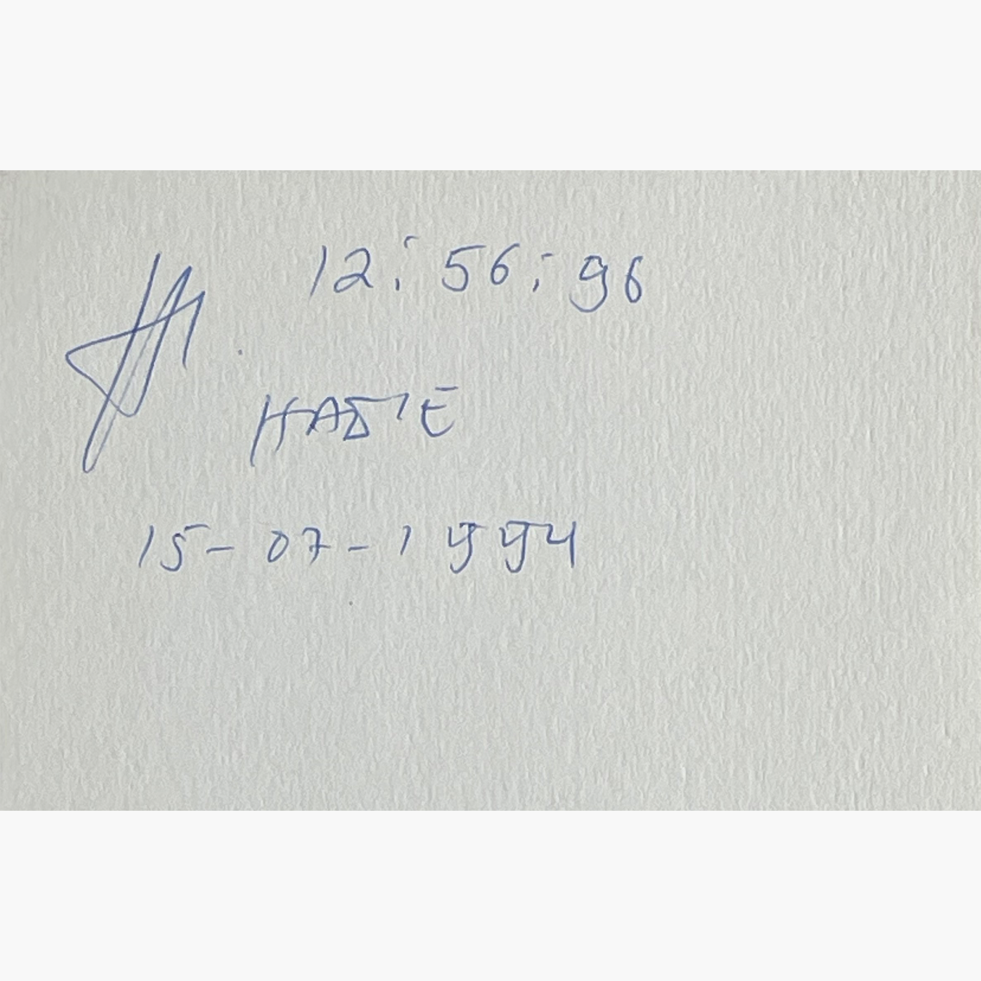 Haile Gebrselassie – Signed 10.2cm x 8cm Plain White Card